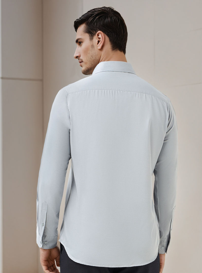 Men Button-Down Collar Solid Long Sleeves Shirt-men-clothing-shirts-image-3