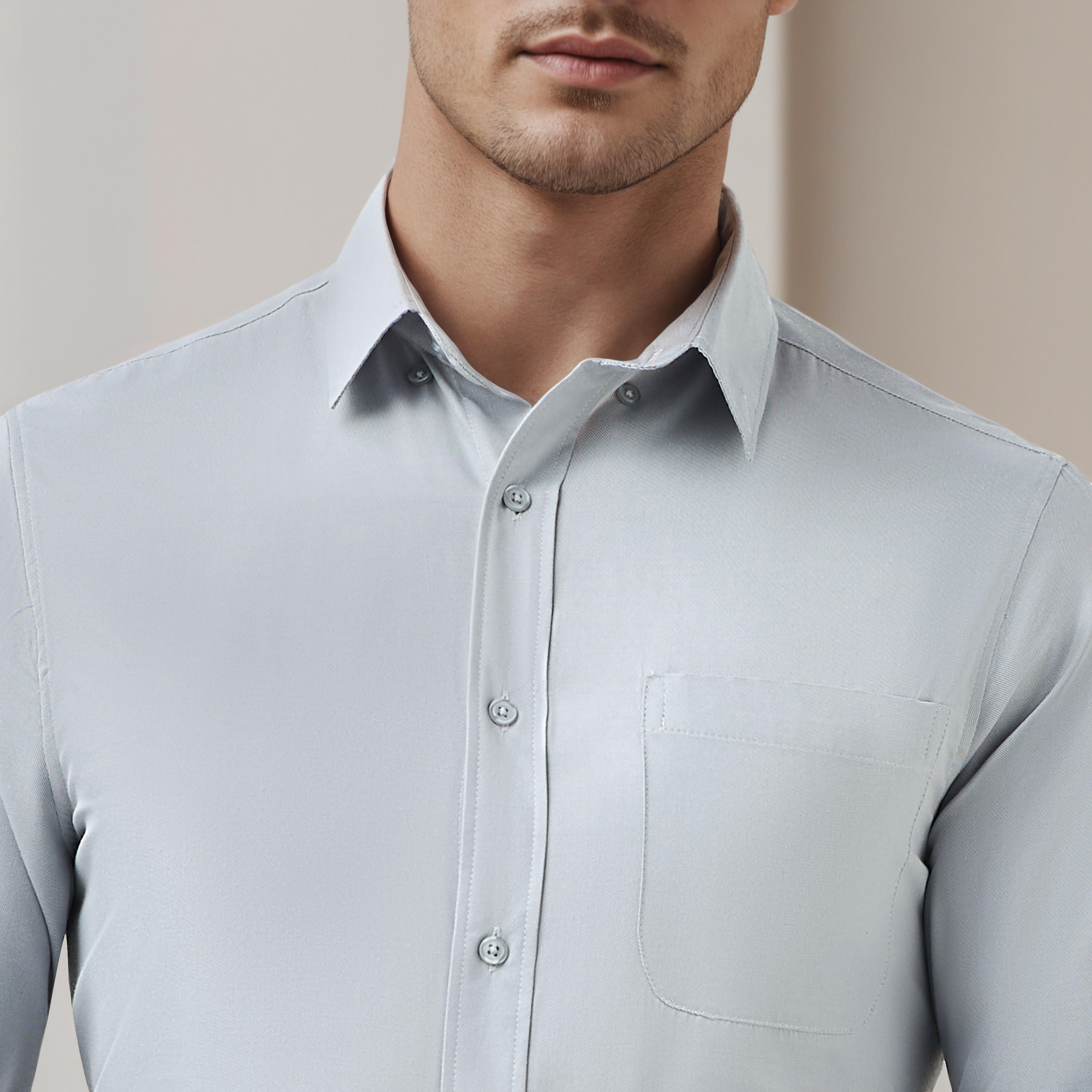 Men Button-Down Collar Solid Long Sleeves Shirt-men-clothing-shirts-image-4