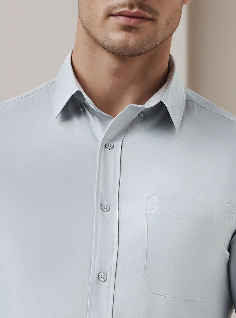 Men Button-Down Collar Solid Long Sleeves Shirt-men-clothing-shirts-image-4