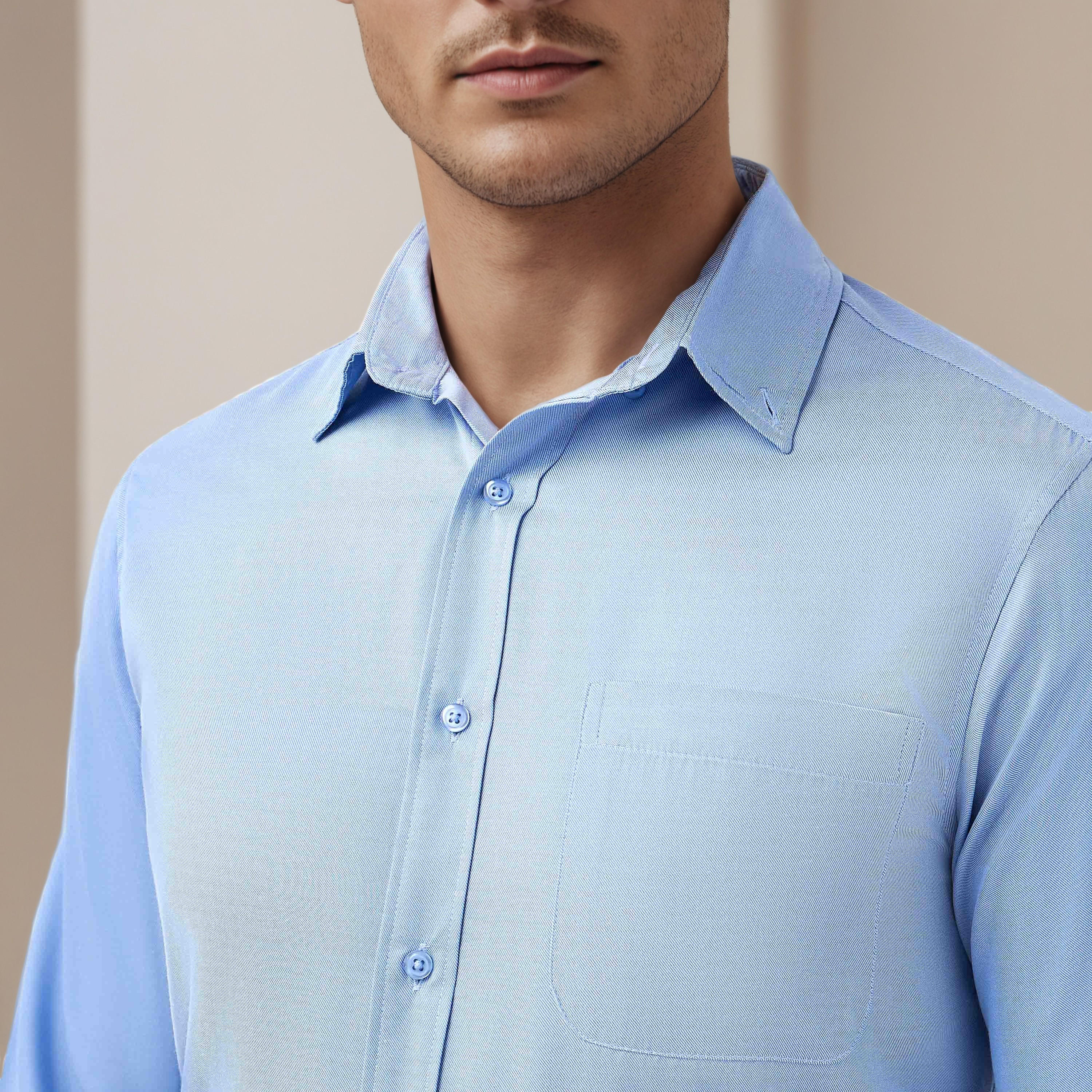 Men Button-Down Collar Solid Long Sleeves Shirt-men-clothing-shirts-image-4