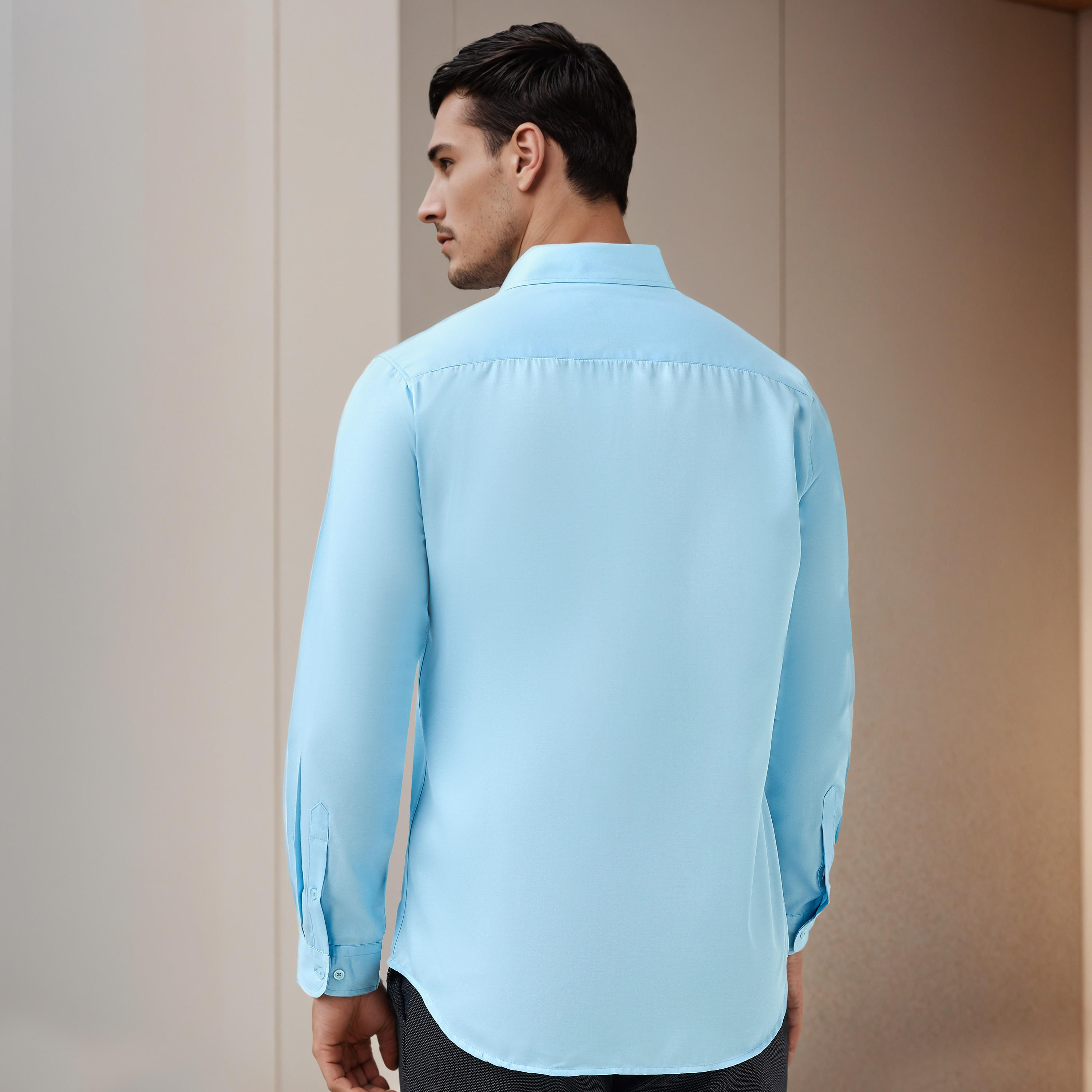 Men Button-Down Collar Solid Long Sleeves Shirt-PROMO_SP_KSA_6_BUY3FORSAR119_130625-image-3