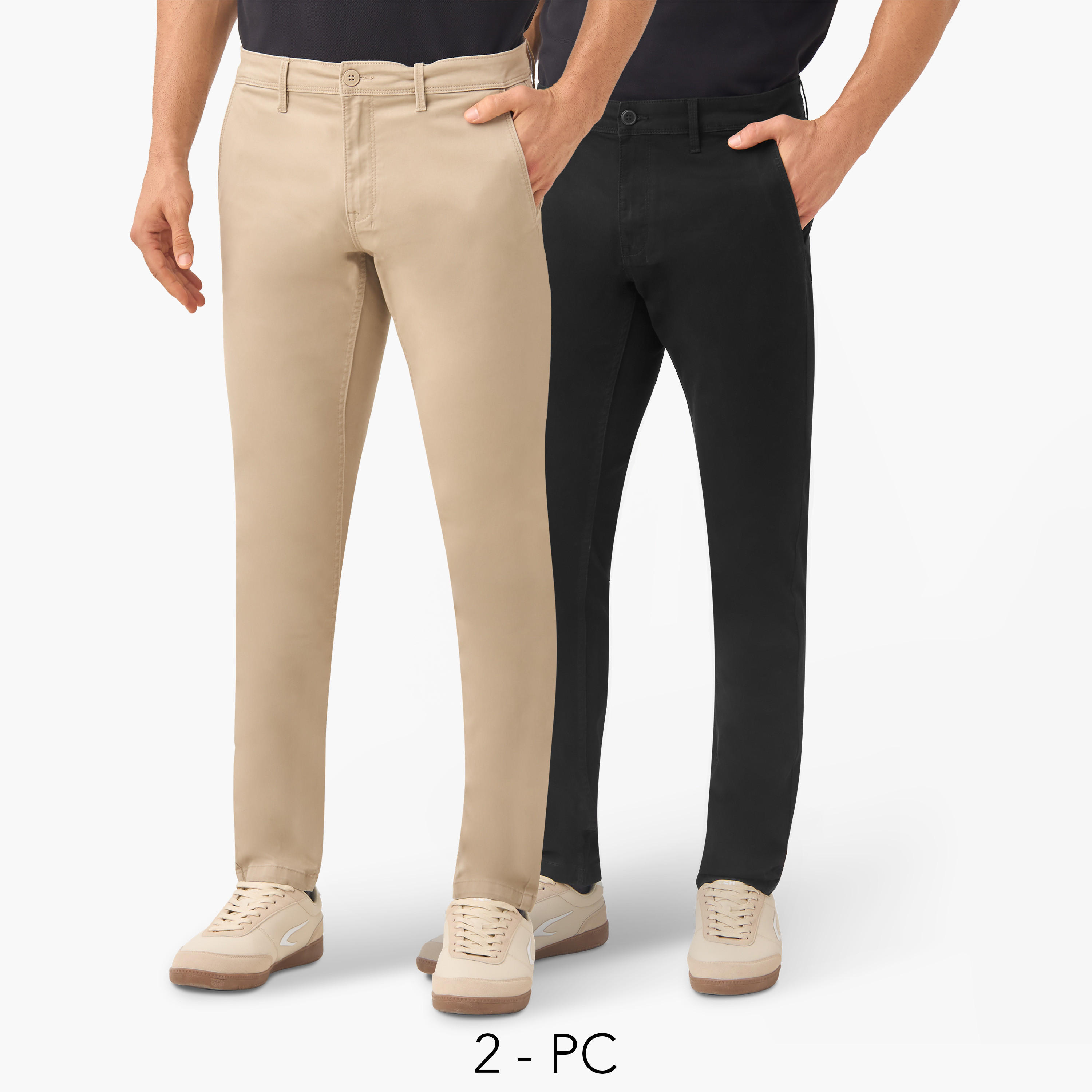 Set of 2 - Slim Fit Chinos-men-clothing-bottoms-trousersandchinos-trousers-image-1
