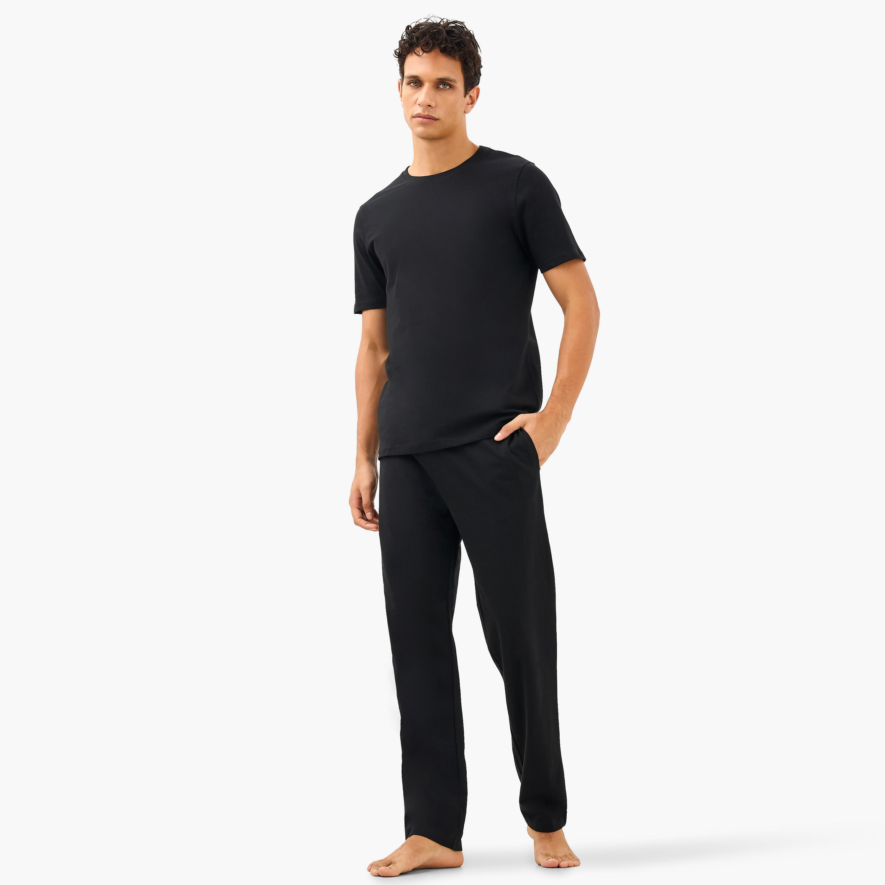 طقم ملابس نوم قطن برباط إغلاق للرجال-men-clothing-nightwear-sets-image-5