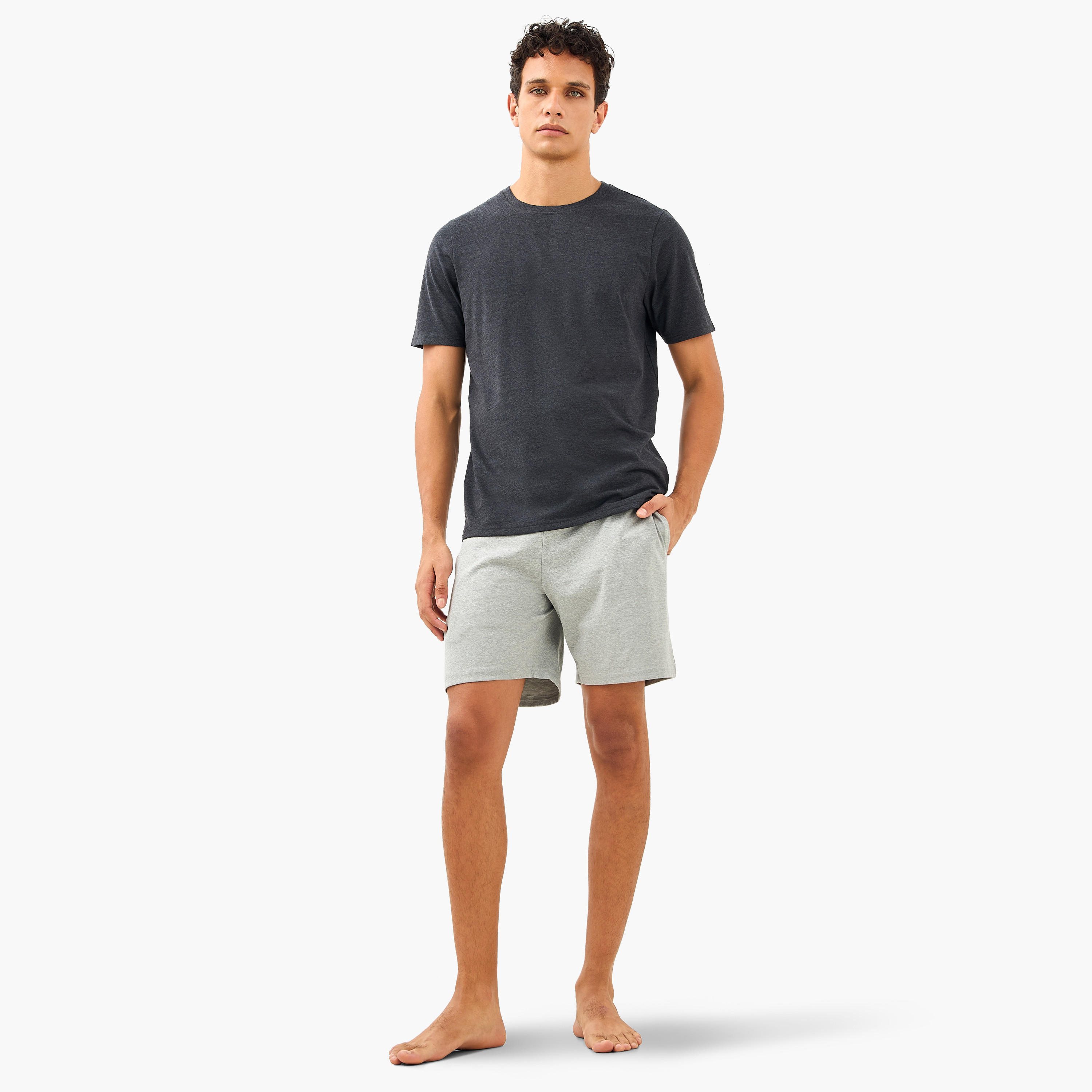 Men Cotton Drawstring Closure Nightwear Set-men-clothing-nightwear-sets-image-1