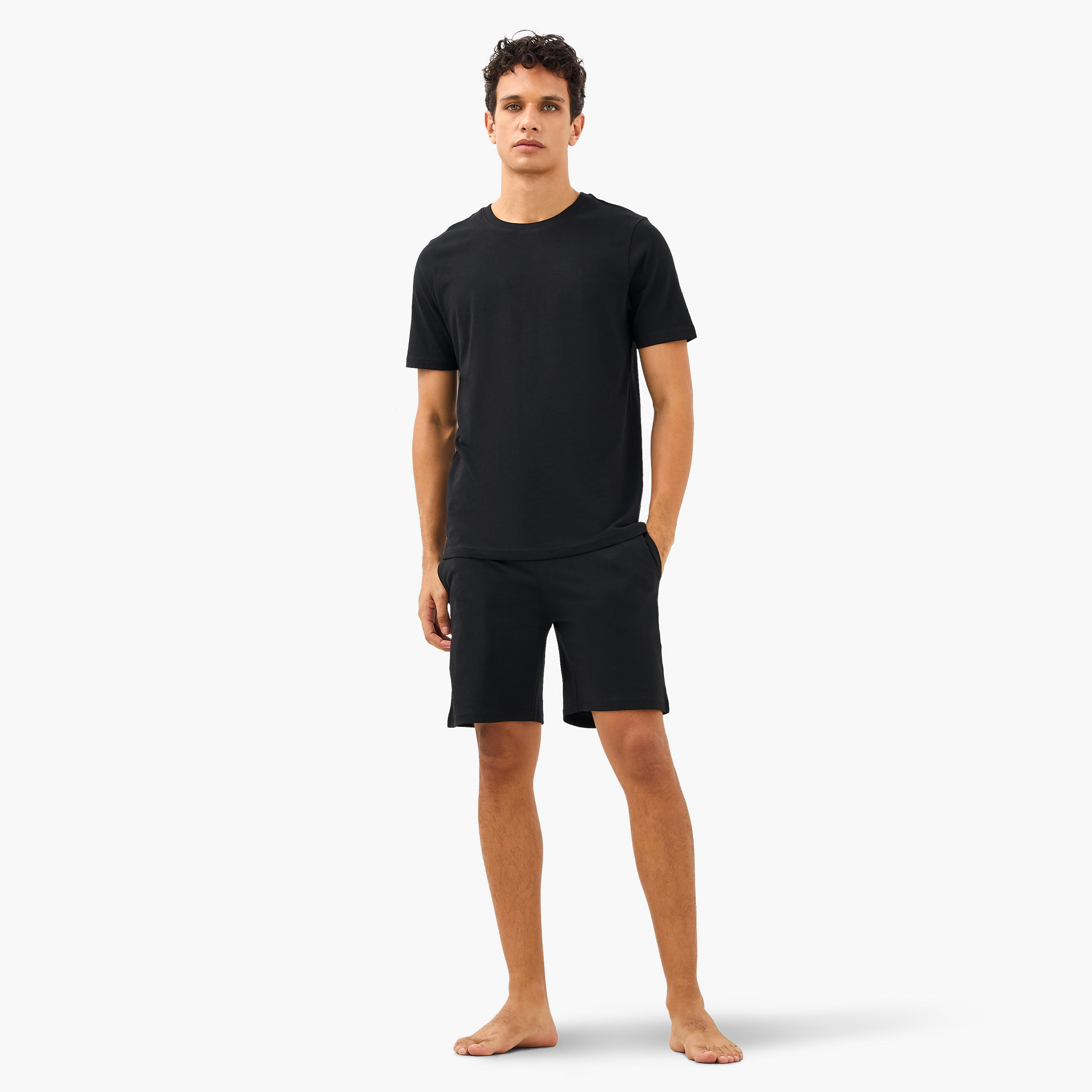 Men Cotton Drawstring Closure Nightwear Set-men-clothing-nightwear-sets-image-1
