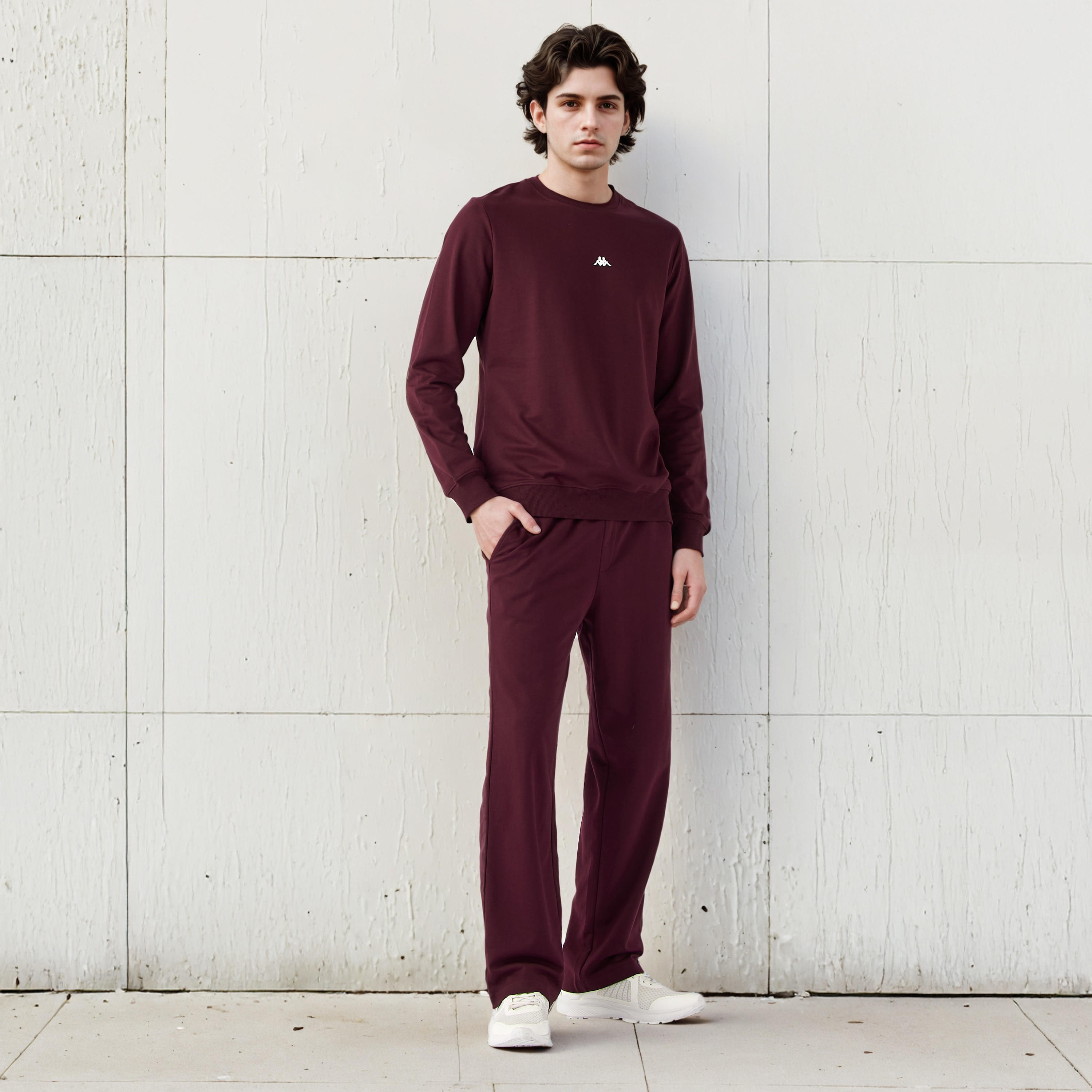 Kappa Logo Print Crew Neck Sweatshirt with Long Sleeves-men-winterwear-hoodiesandsweatshirts-image-2