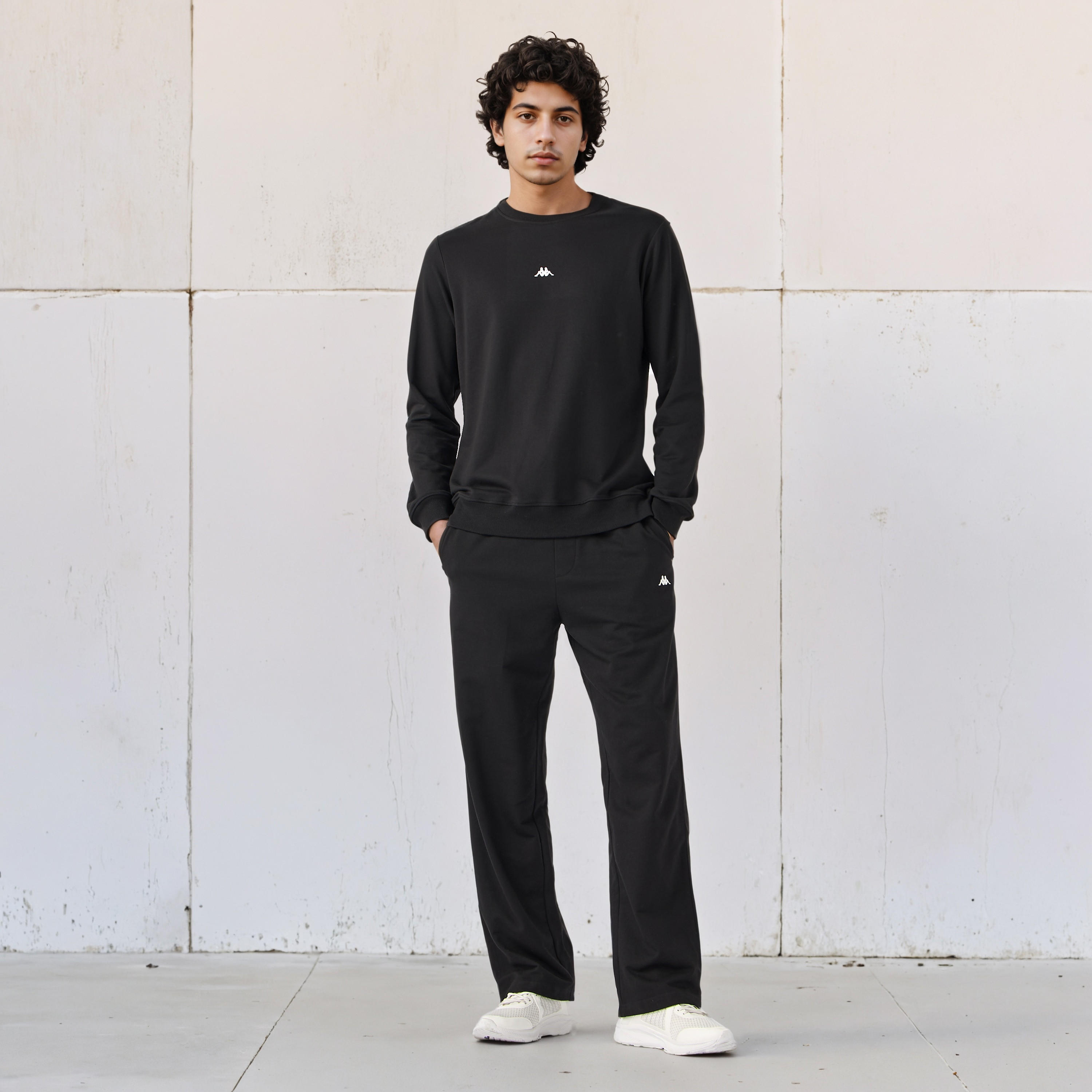 Kappa Logo Print Crew Neck Sweatshirt with Long Sleeves-men-winterwear-hoodiesandsweatshirts-image-2