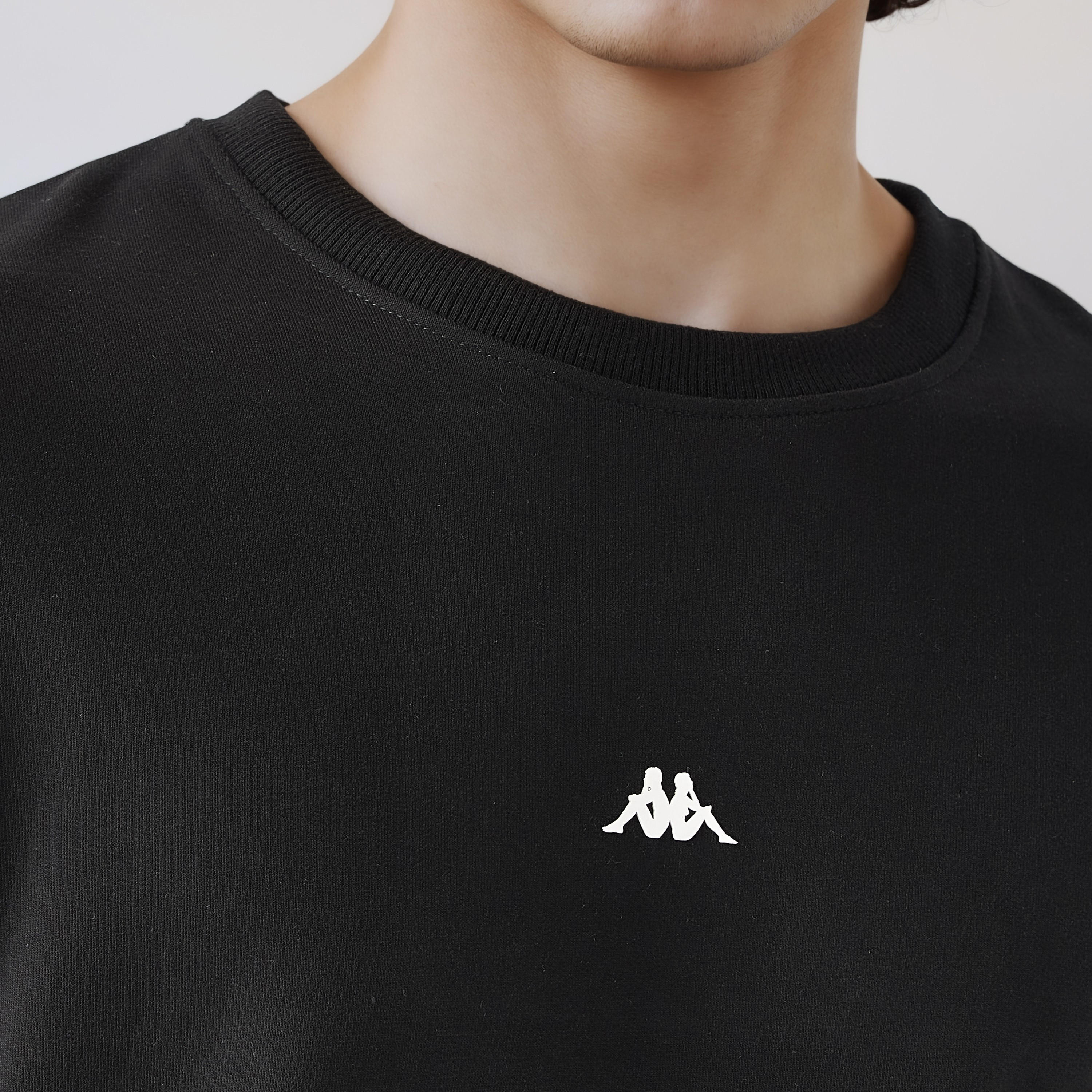 Kappa Logo Print Crew Neck Sweatshirt with Long Sleeves-men-winterwear-hoodiesandsweatshirts-image-5