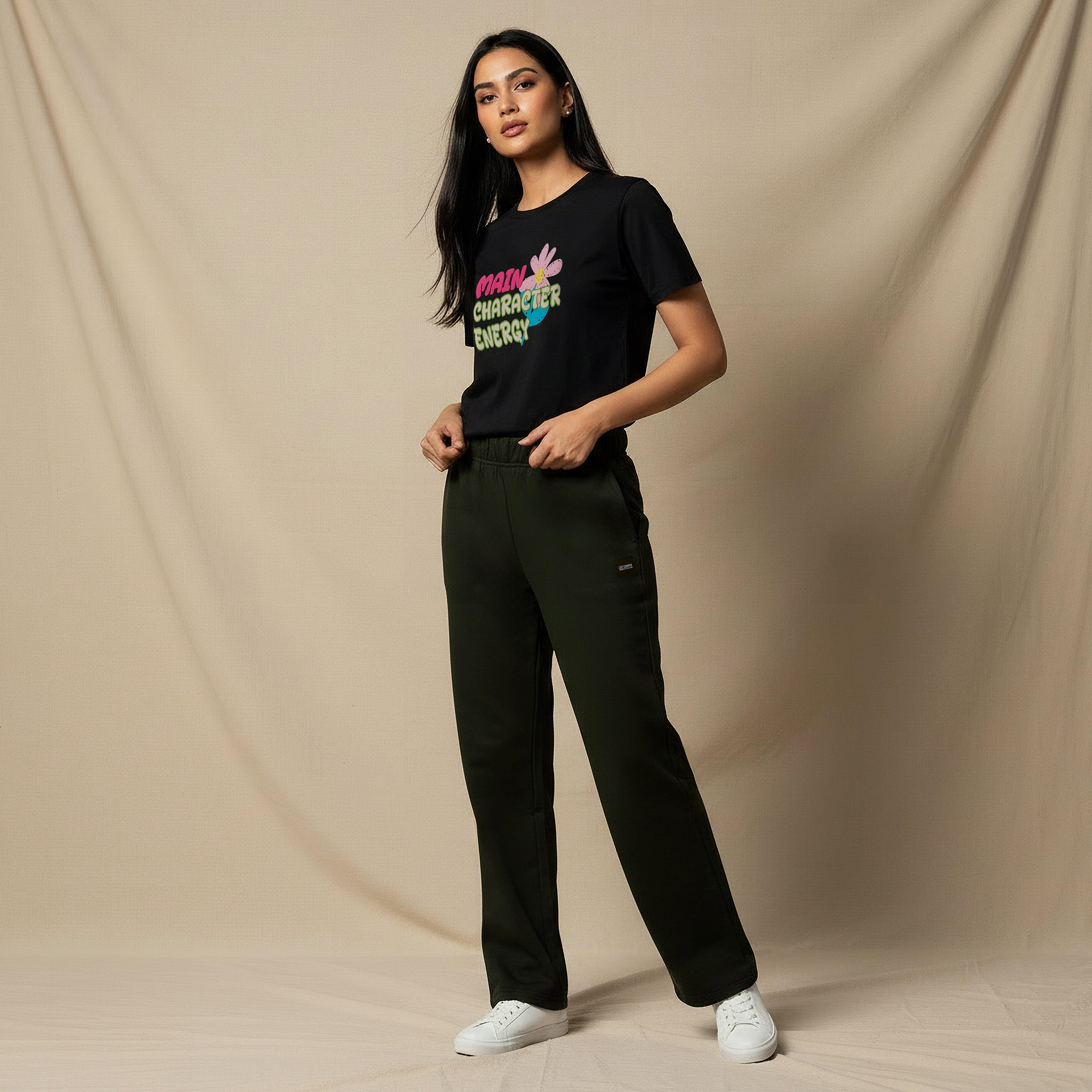 Lee Cooper Women's Relaxed Fit Joggers with Pockets-women-clothing-bottoms-joggers-image-3