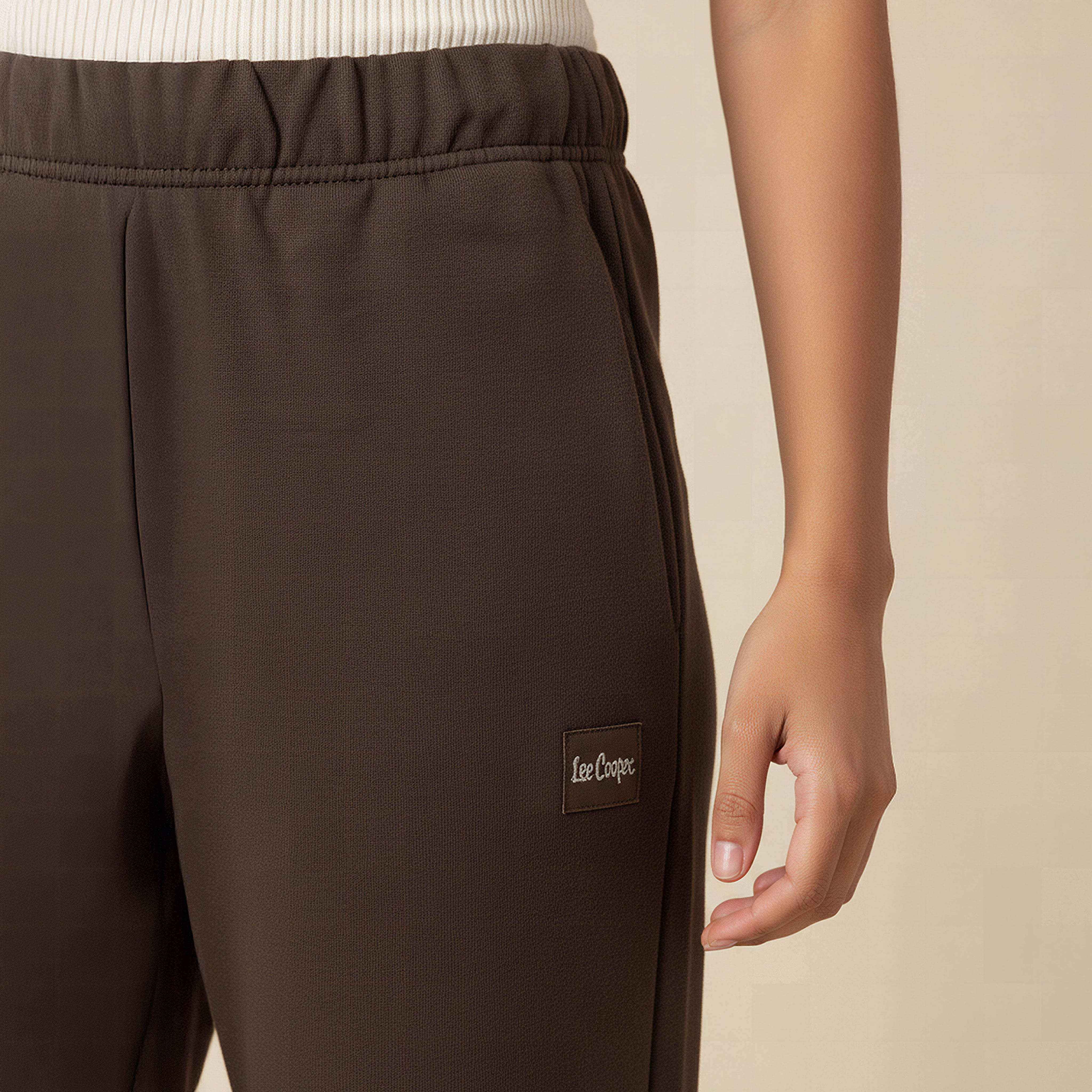Lee Cooper Women's Relaxed Fit Joggers with Pockets-women-clothing-bottoms-joggers-image-4