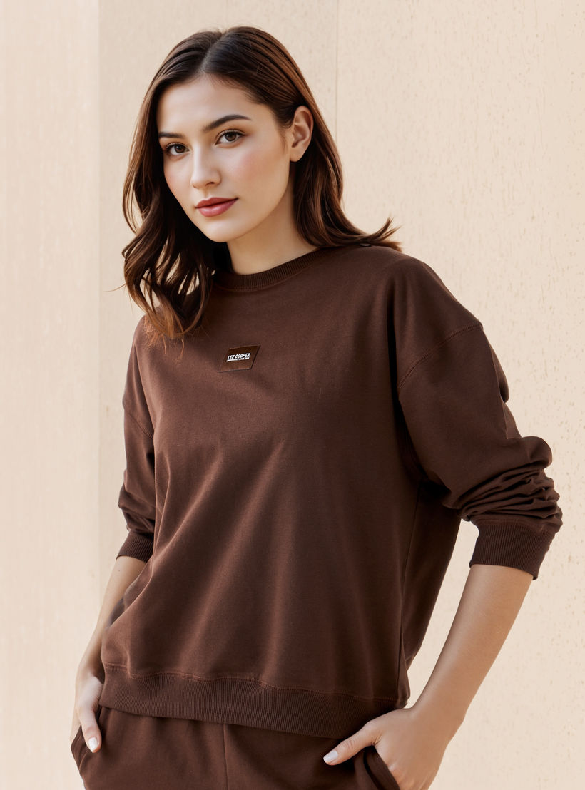 Lee Cooper Regular Fit Sweatshirt-women-winterwear-hoodiesandsweatshirts-sweatshirts-image-1