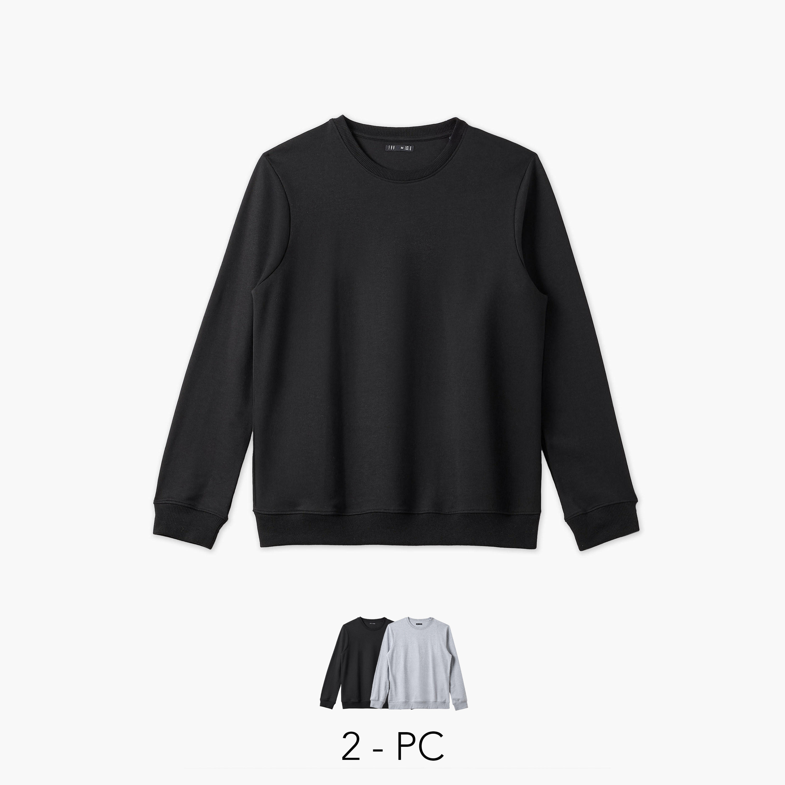 Men Regular Fit Cotton Blend Sweatshirt - Set of 2-men-winterwear-hoodiesandsweatshirts-image-1