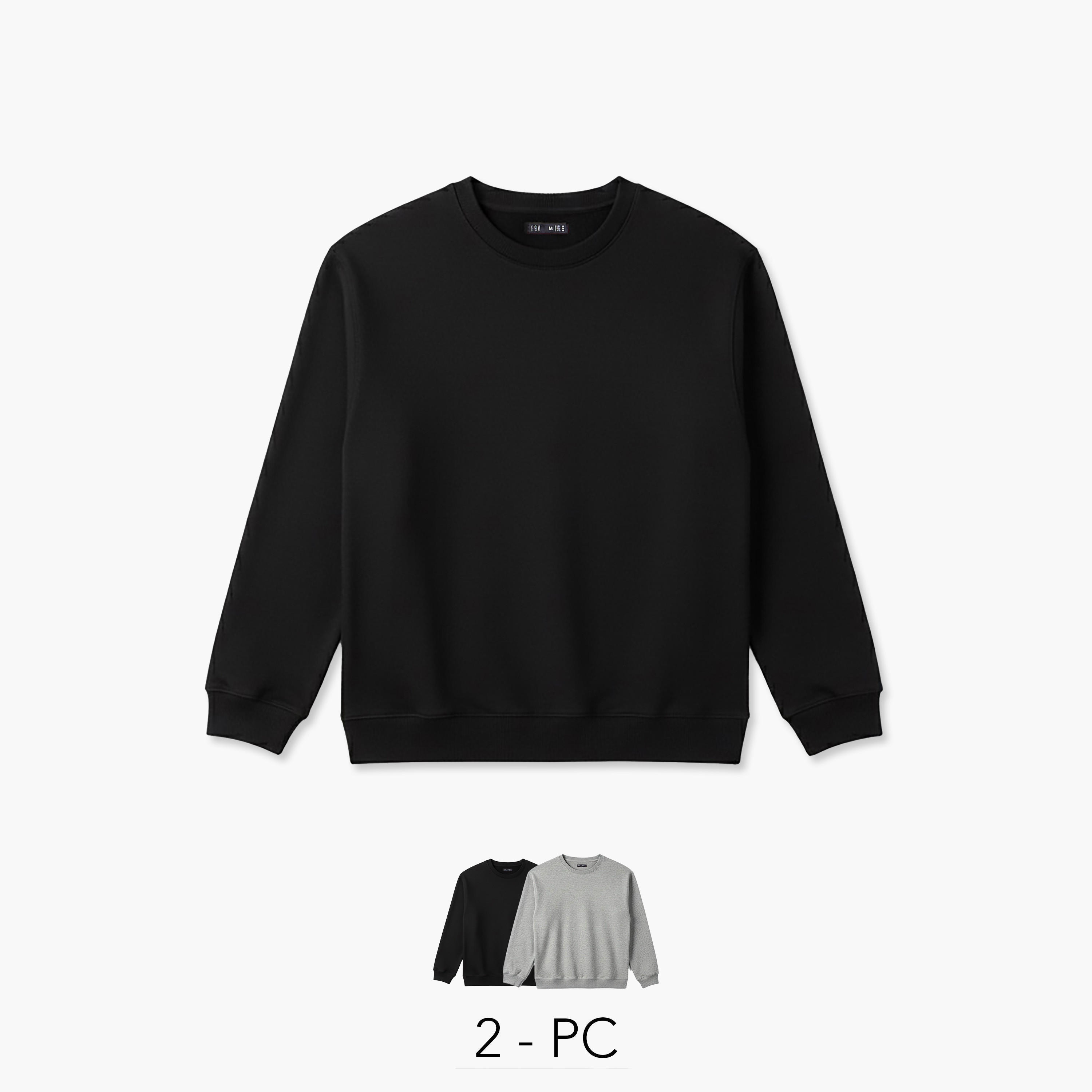 Set of 2 - Regular Fit Sweatshirt-women-winterwear-hoodiesandsweatshirts-sweatshirts-image-1
