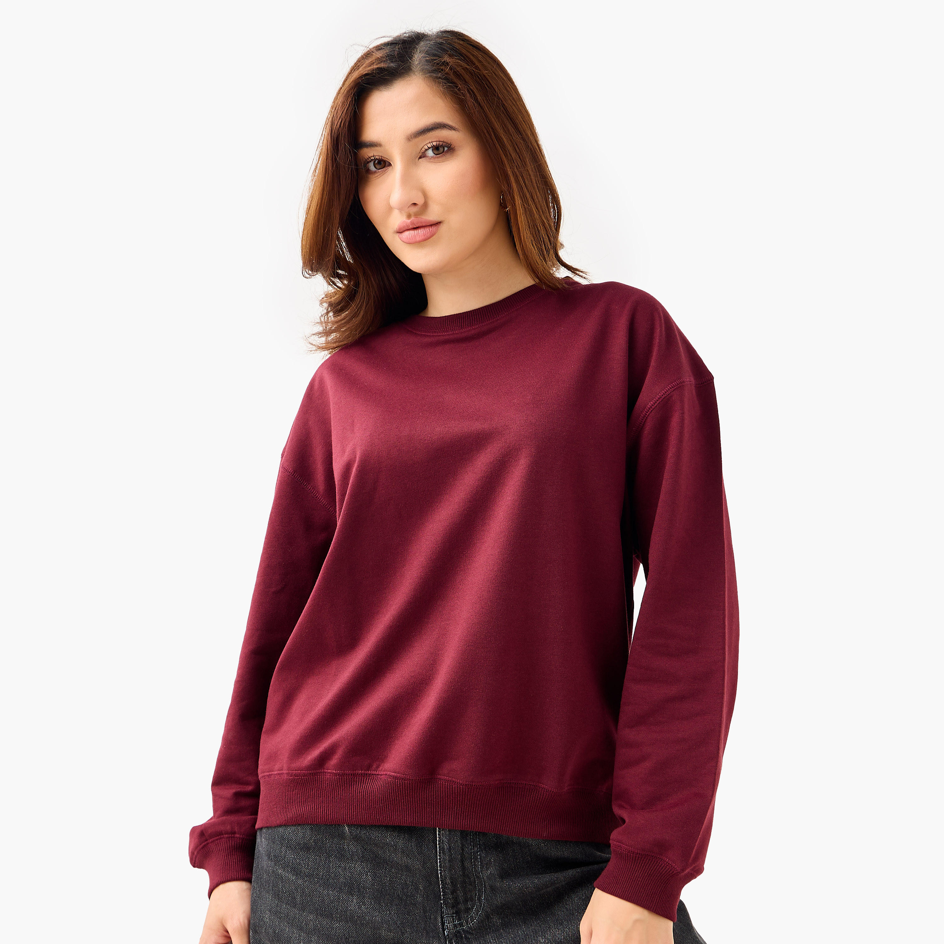 سويت شيرت بقصة عادية - طقم من قطعتين-women-winterwear-hoodiesandsweatshirts-sweatshirts-image-5