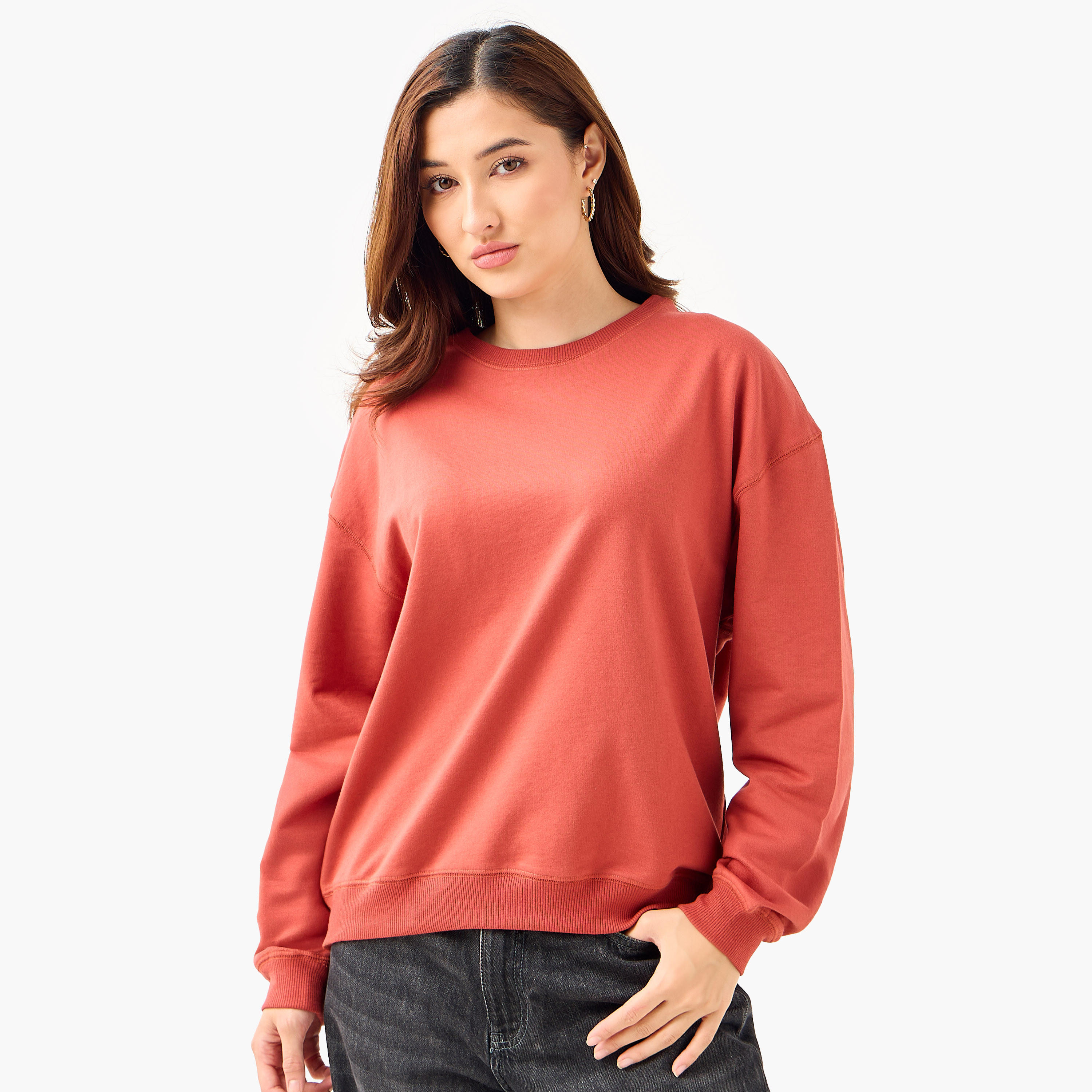 Set of 2 - Regular Fit Sweatshirt-women-winterwear-hoodiesandsweatshirts-sweatshirts-image-2