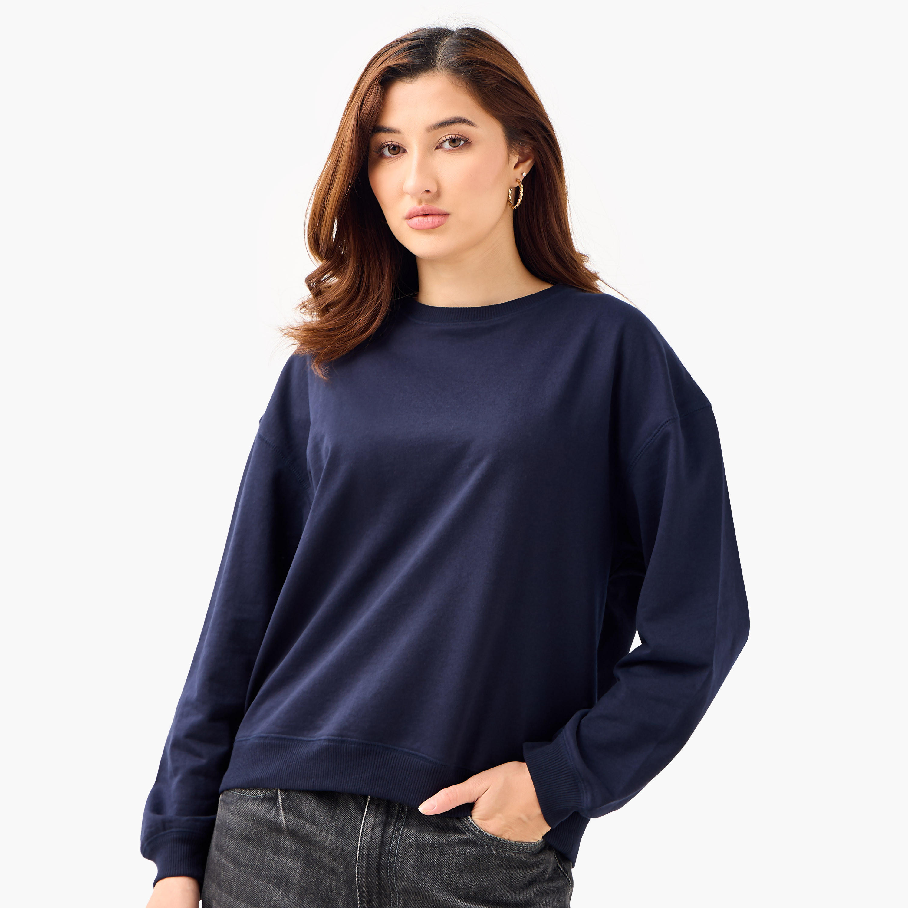 Set of 2 - Regular Fit Sweatshirt-women-winterwear-hoodiesandsweatshirts-sweatshirts-image-3