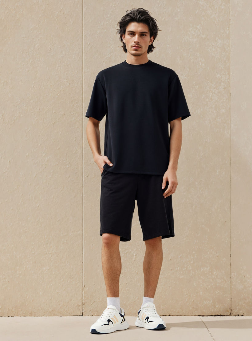 شورت رجالي قطن بقصة مريحة-men-clothing-bottoms-shorts-image-2