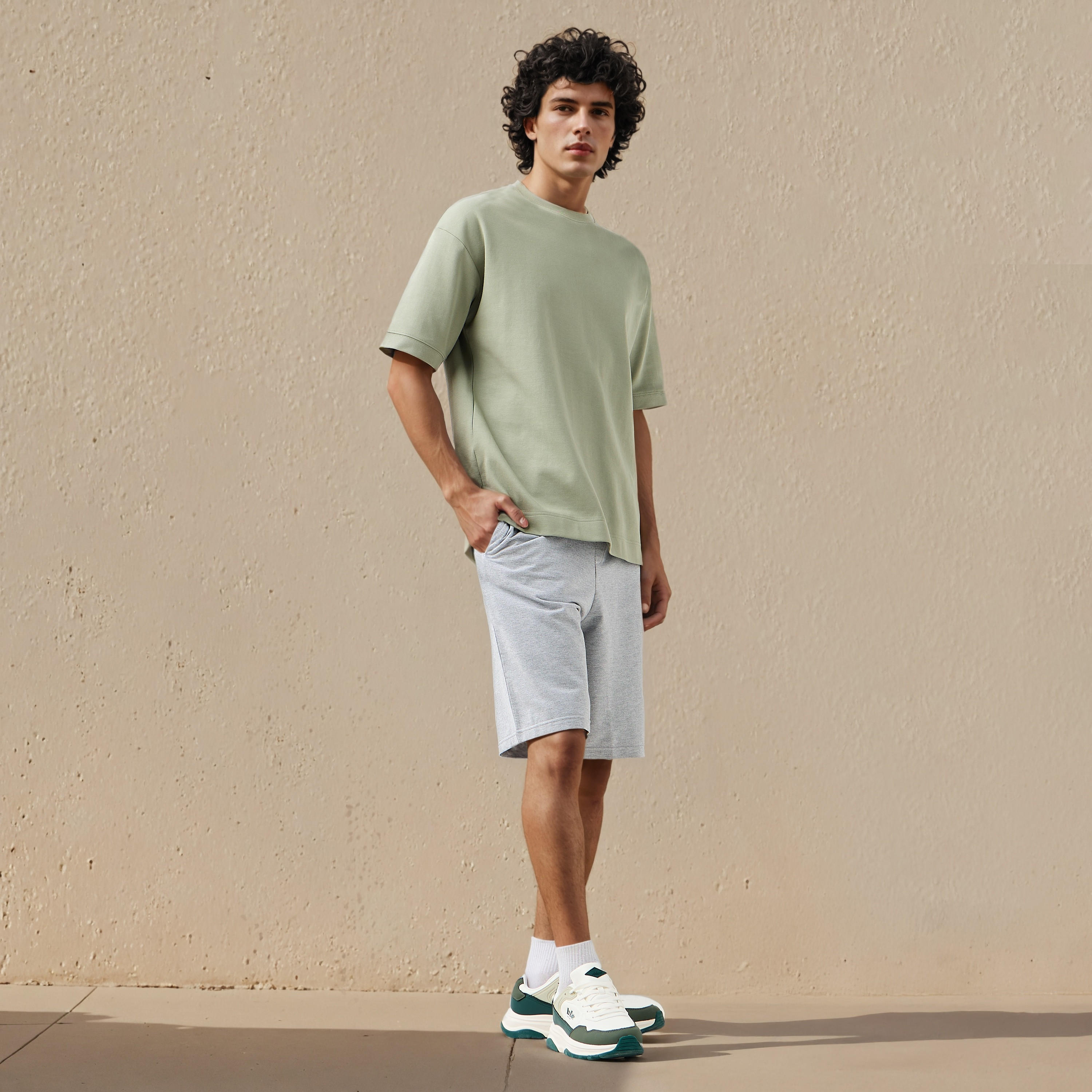 شورت رجالي قطن بقصة عادية-men-clothing-bottoms-shorts-image-3