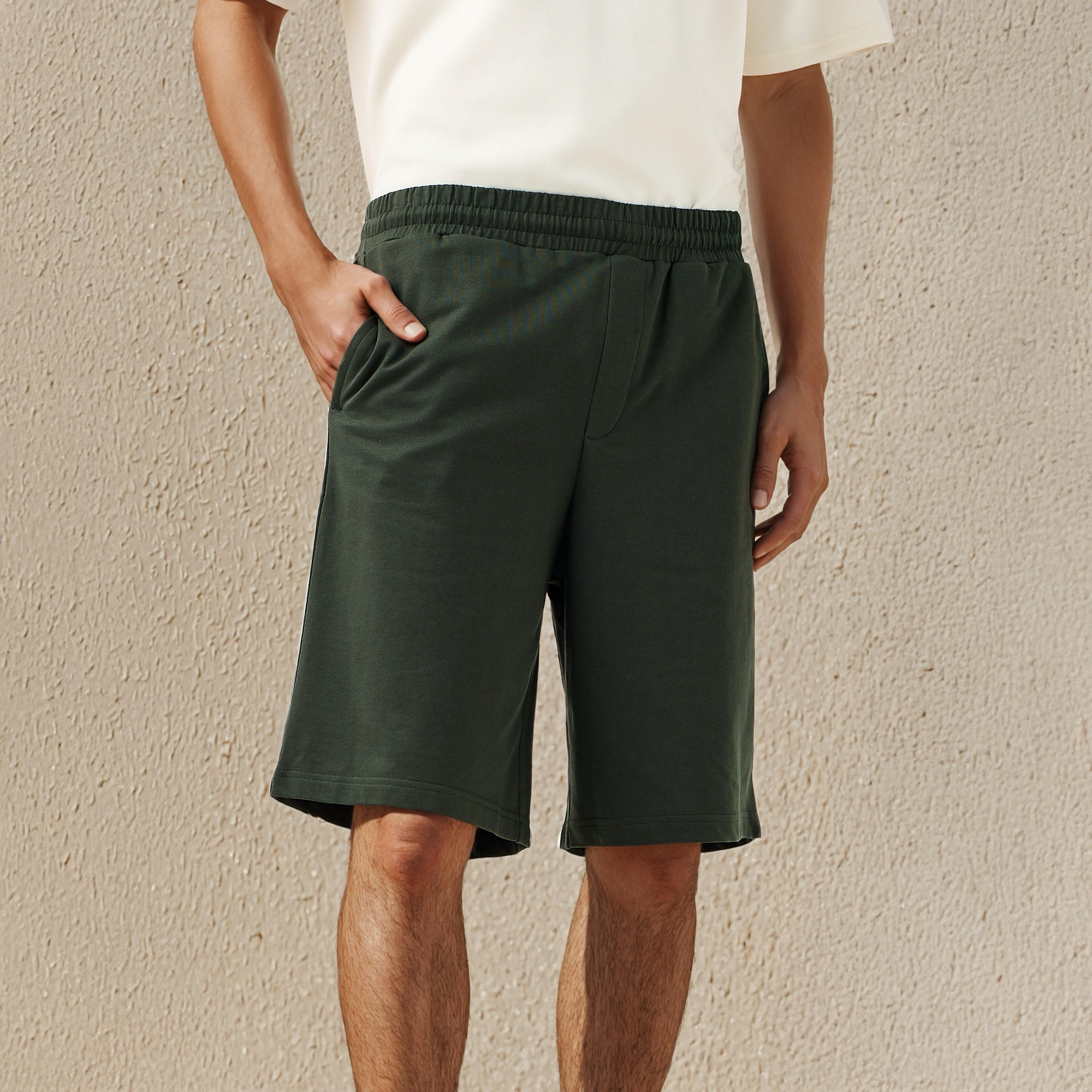 Men Relaxed Fit Shorts Cotton-men-clothing-bottoms-shorts-image-1