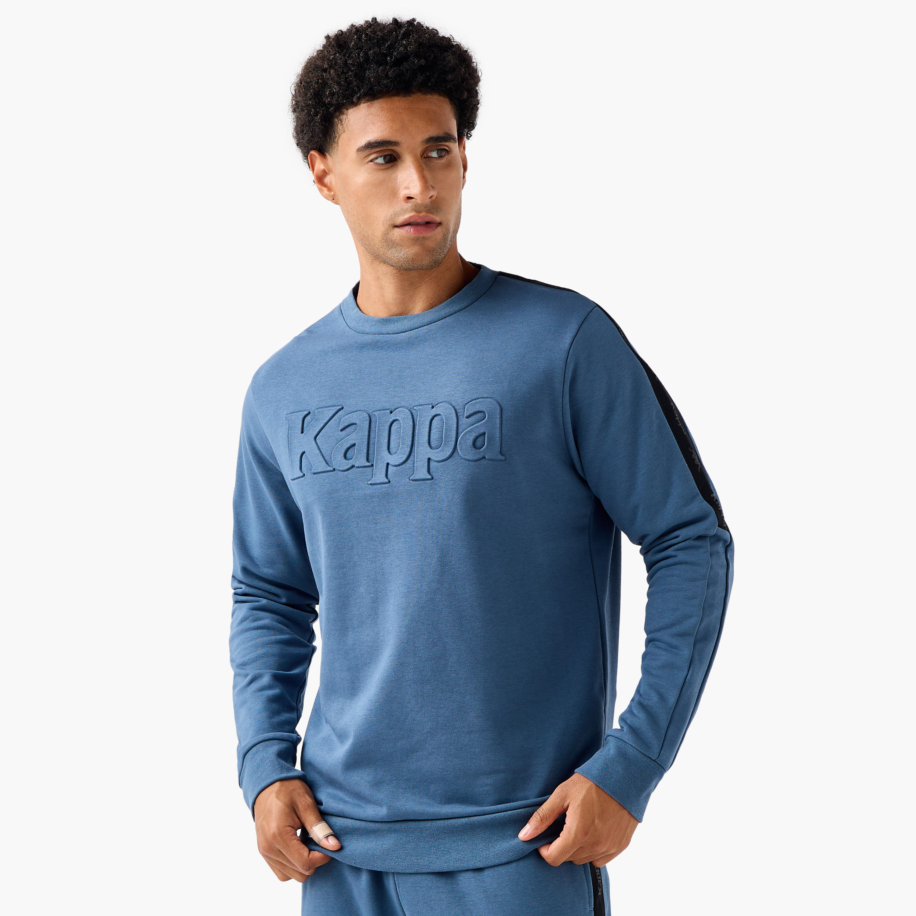 Kappa Men Regular Fit Logo Embossed Sweatshirt-men-winterwear-hoodiesandsweatshirts-image-1