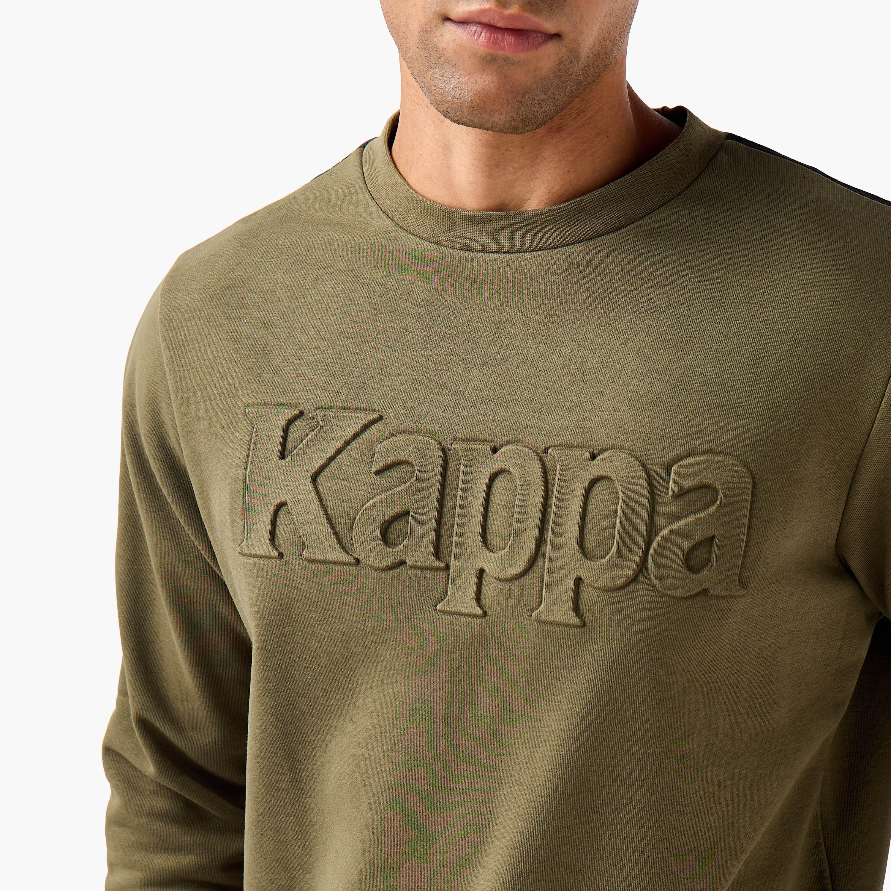Kappa Men Regular Fit Logo Embossed Sweatshirt-men-winterwear-hoodiesandsweatshirts-image-4