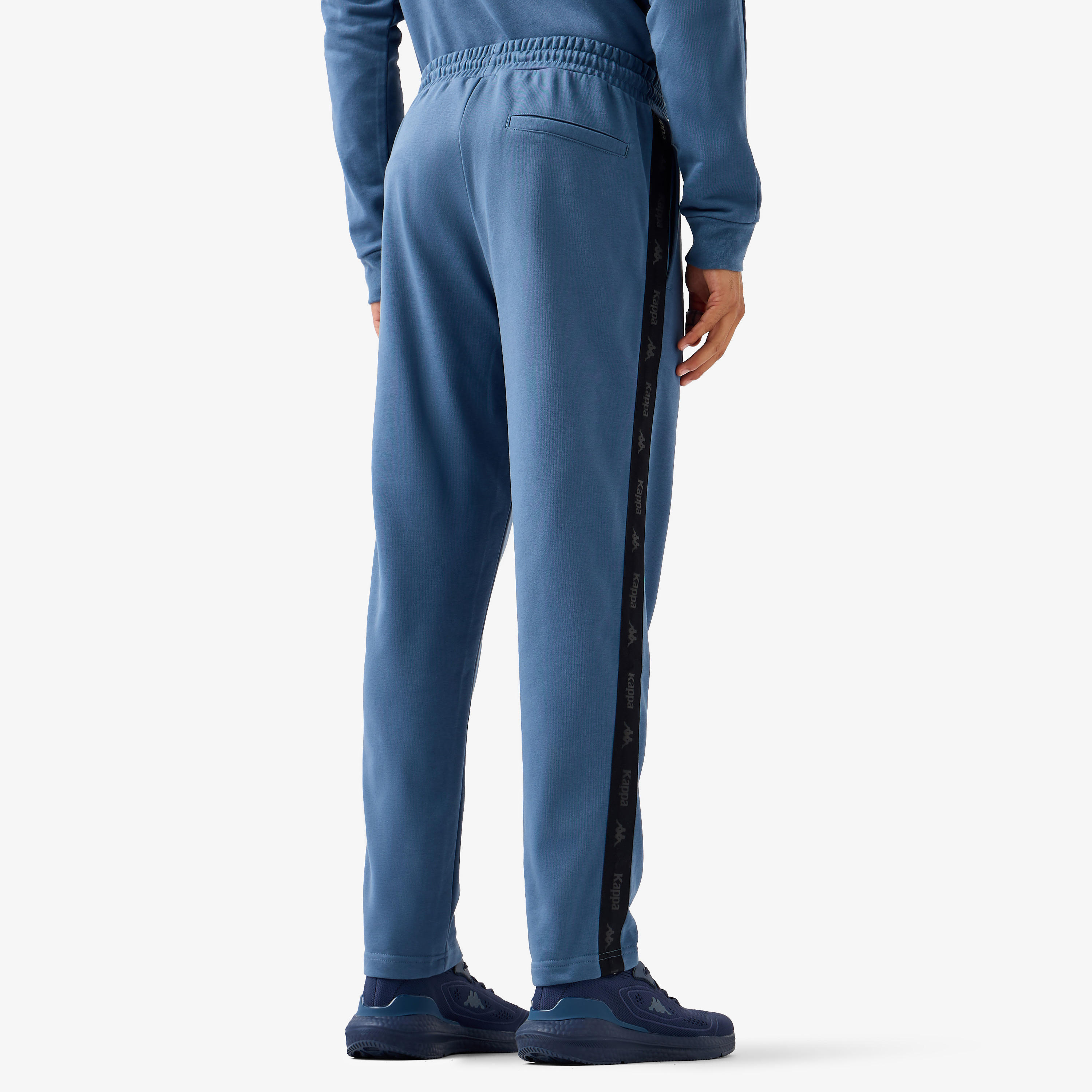Kappa Men Relaxed Fit Flexi Waist Joggers with Side Logo Panel-men-clothing-sportswearandactivewear-bottoms-joggers-image-3