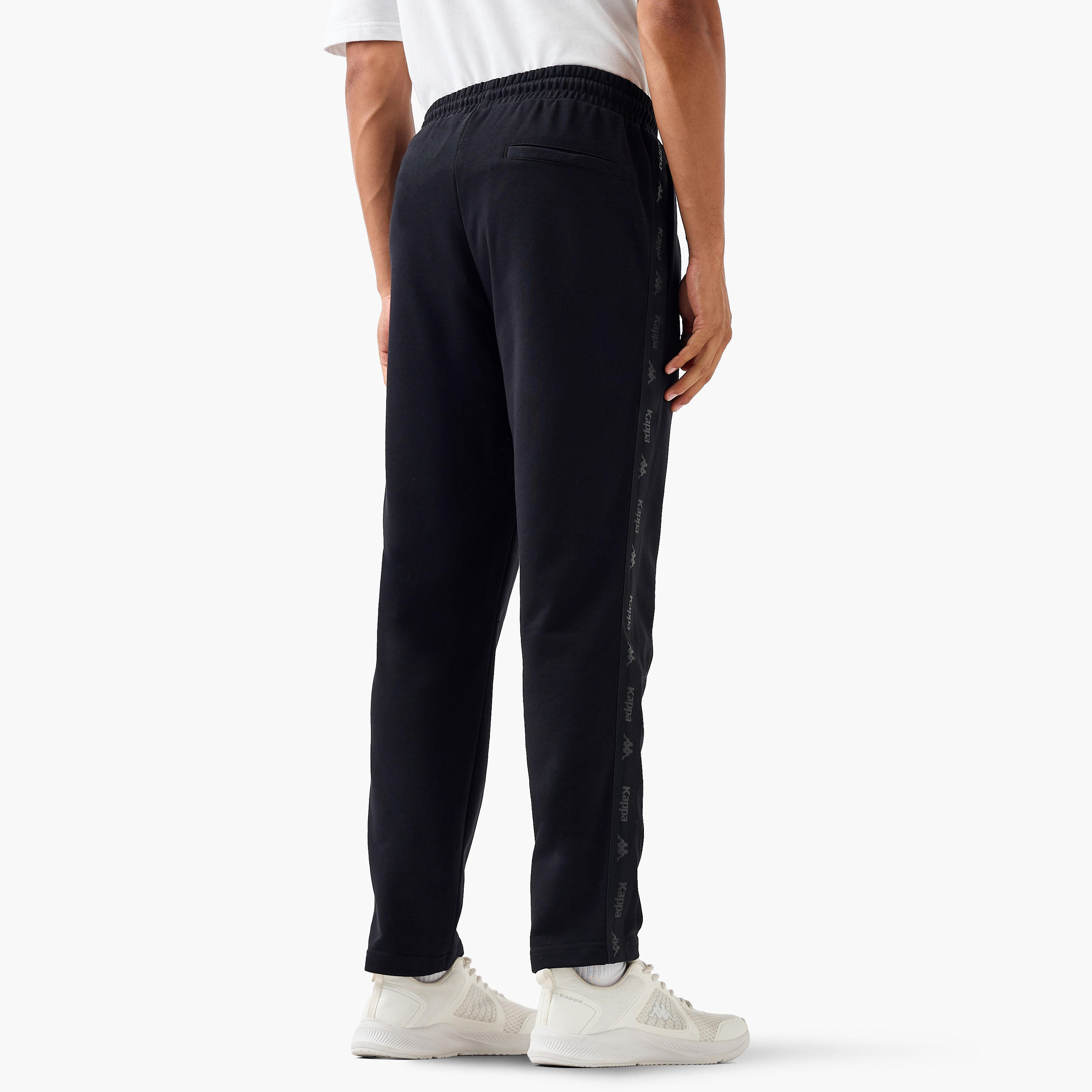Kappa Men Relaxed Fit Flexi Waist Joggers with Side Logo Panel-men-clothing-sportswearandactivewear-bottoms-joggers-image-3