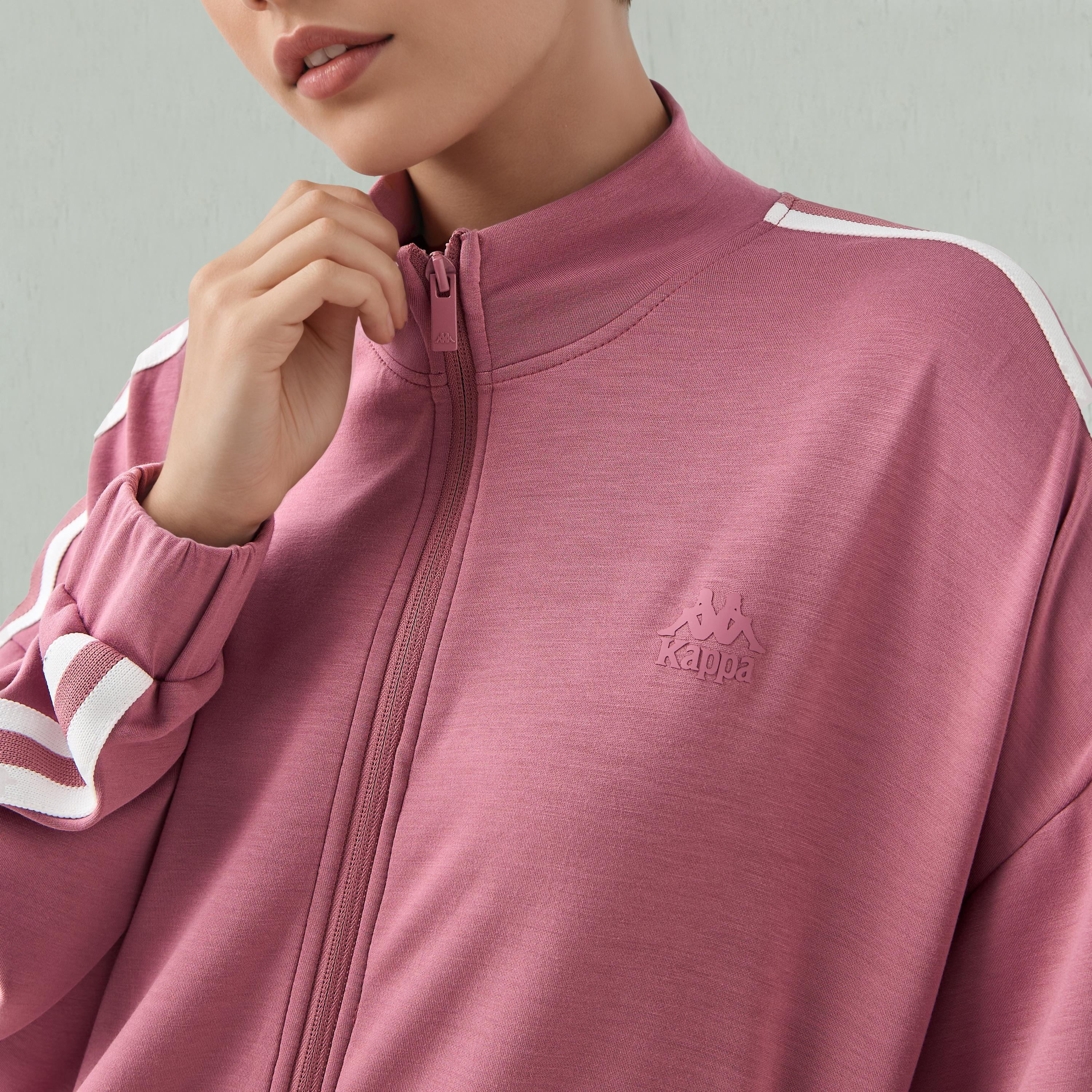 سويت شيرت بسحاب إغلاق وملمس ناعم للنساء من كابا-women-clothing-sportswearandactivewear-coatsandjackets-jackets-image-5