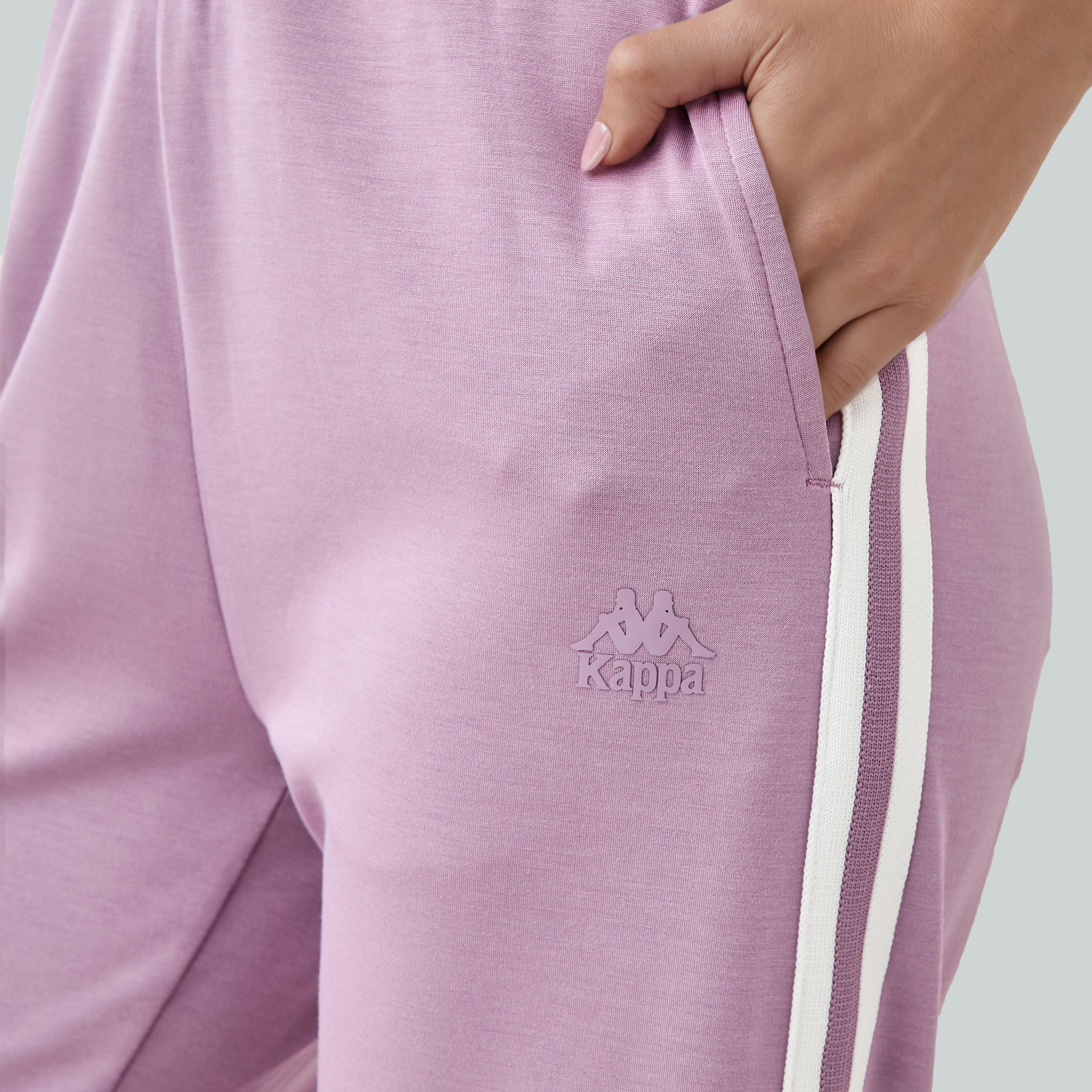 بنطلون رياضي ناعم الملمس بجيوب وشريط بلون مغاير للنساء من كابا-women-clothing-bottoms-joggers-image-4