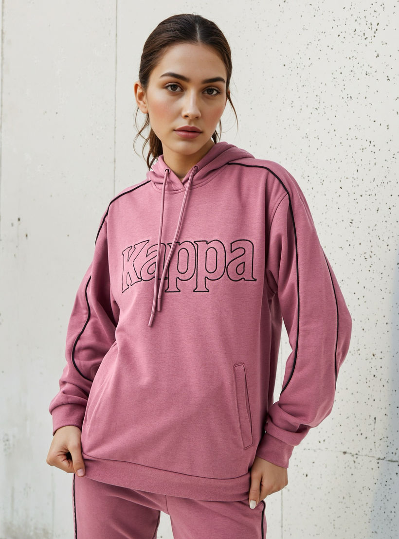سويت شيرت بقصة عادية وقبعة وتطريز شعار من كابا-women-winterwear-hoodiesandsweatshirts-sweatshirts-image-1