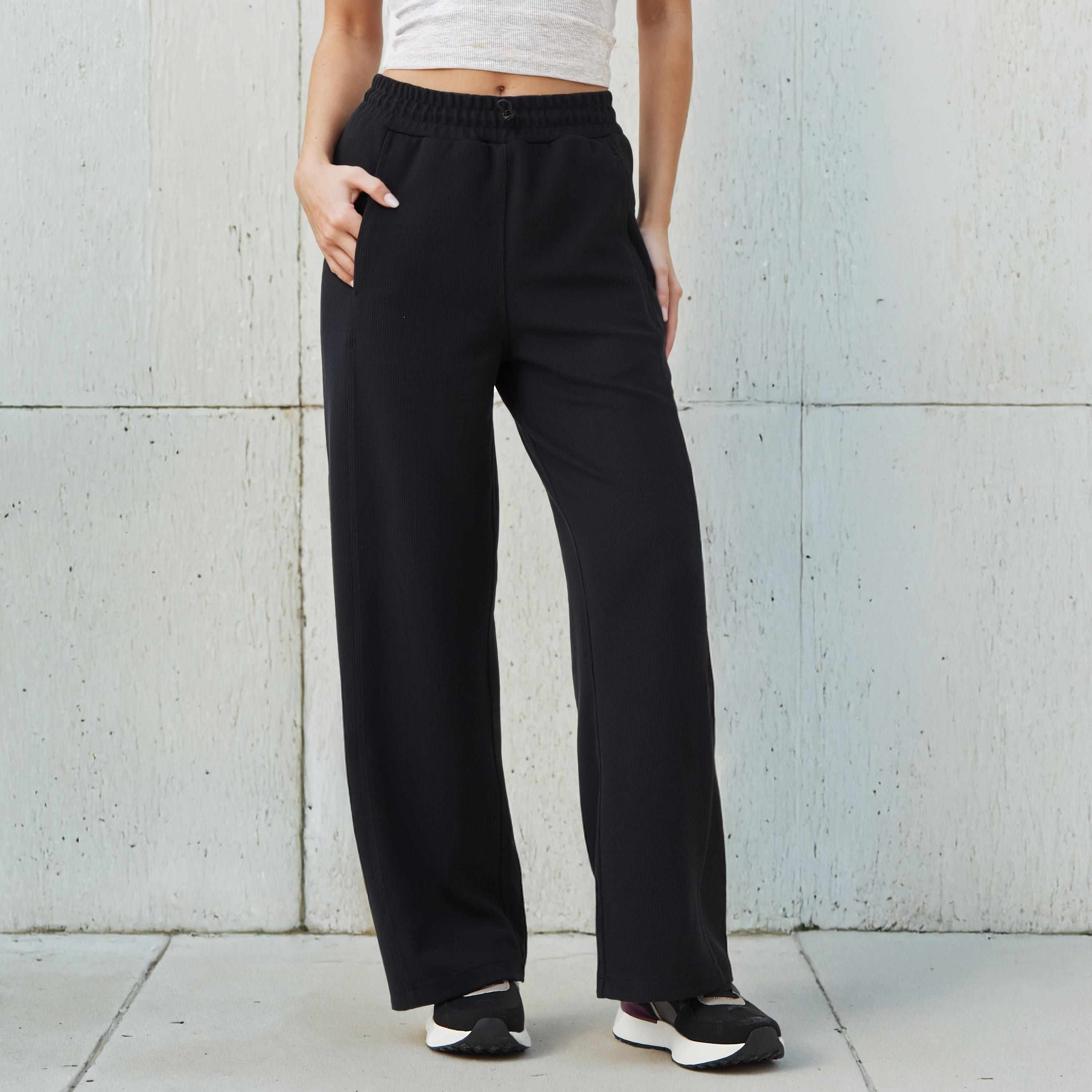Kappa Women Relaxed Fit Flexi Waist Track Pants with Pockets-women-clothing-bottoms-joggers-image-1