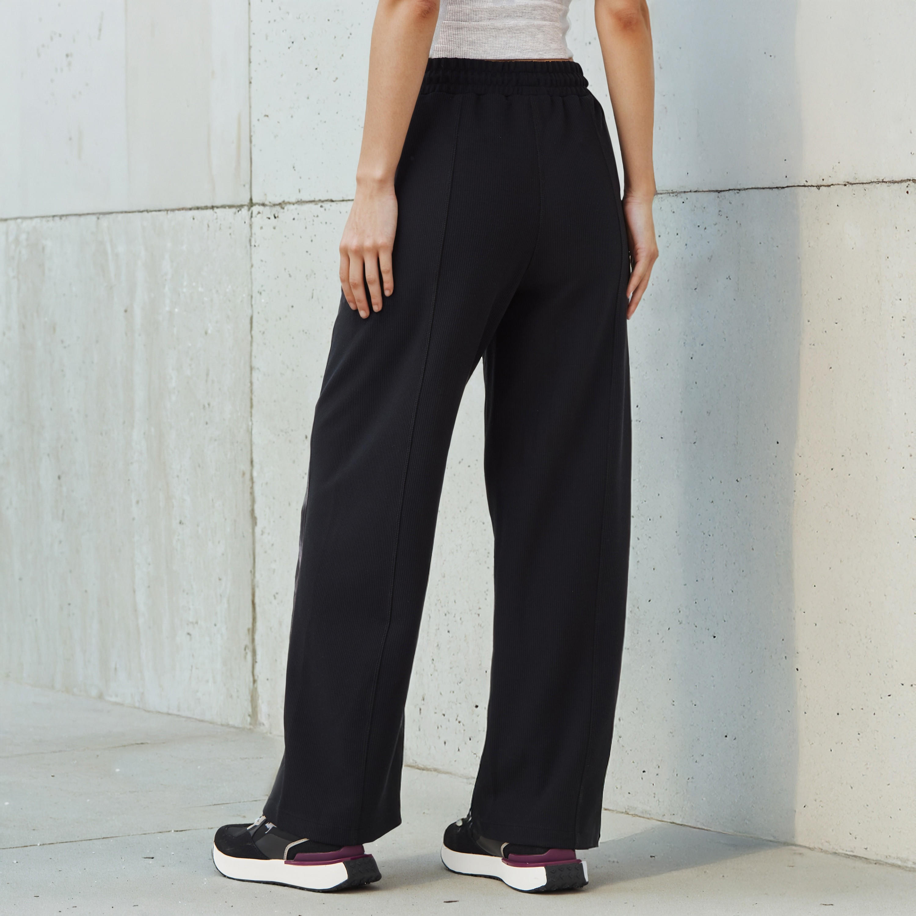 Kappa Women Relaxed Fit Flexi Waist Track Pants with Pockets-women-clothing-bottoms-joggers-image-3