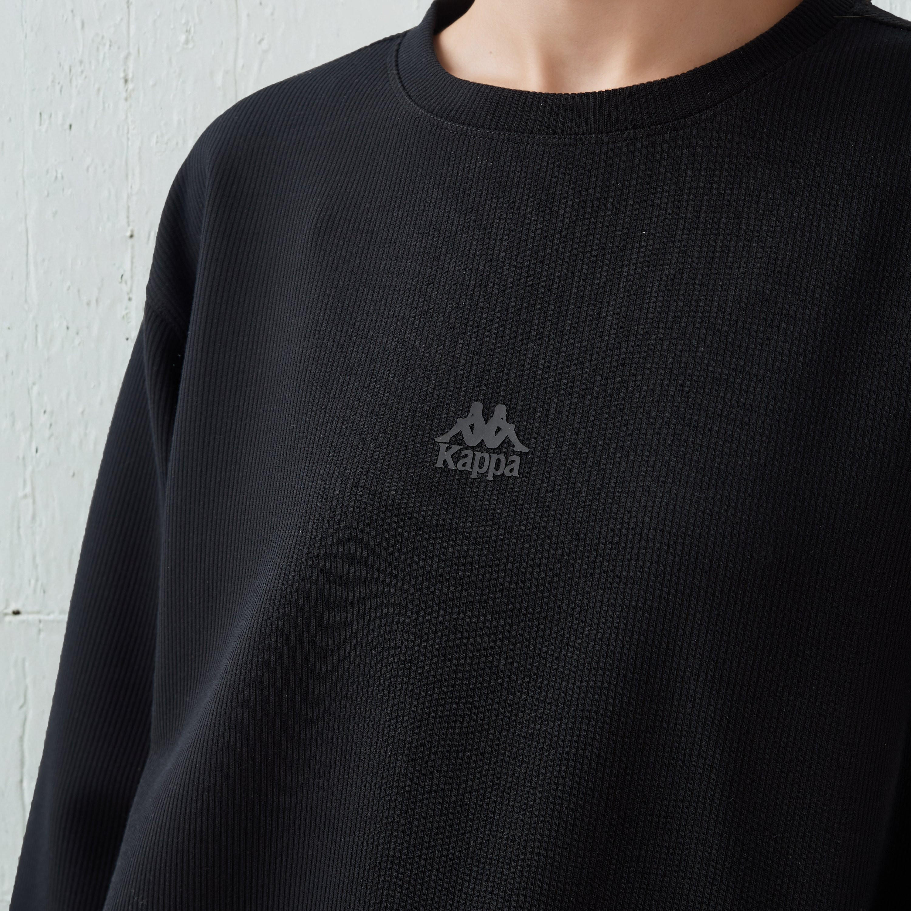 سويت شيرت مضلع بقصة عادية للنساء من كابا-women-winterwear-hoodiesandsweatshirts-sweatshirts-image-2