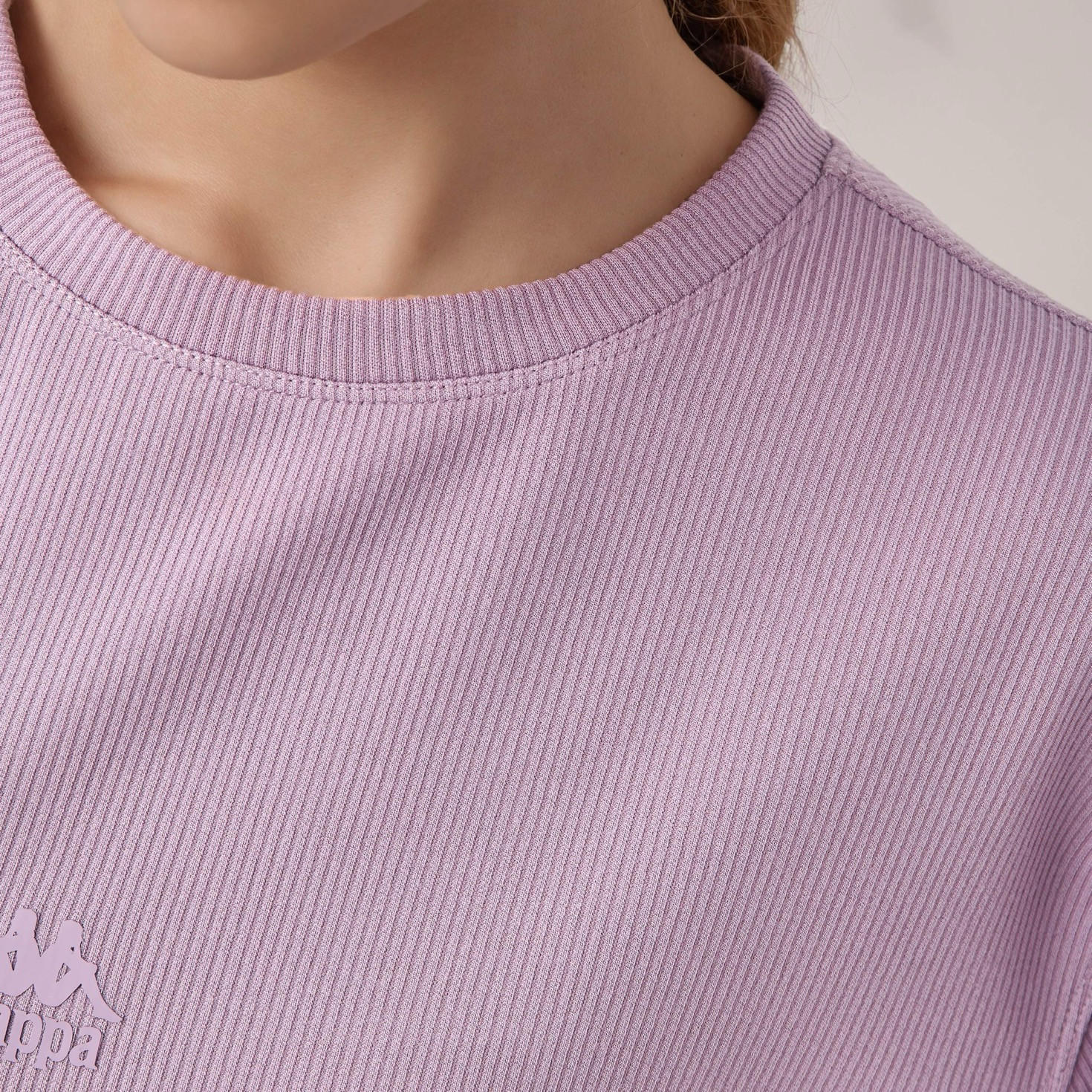 سويت شيرت مضلع بقصة عادية للنساء من كابا-women-winterwear-hoodiesandsweatshirts-sweatshirts-image-5