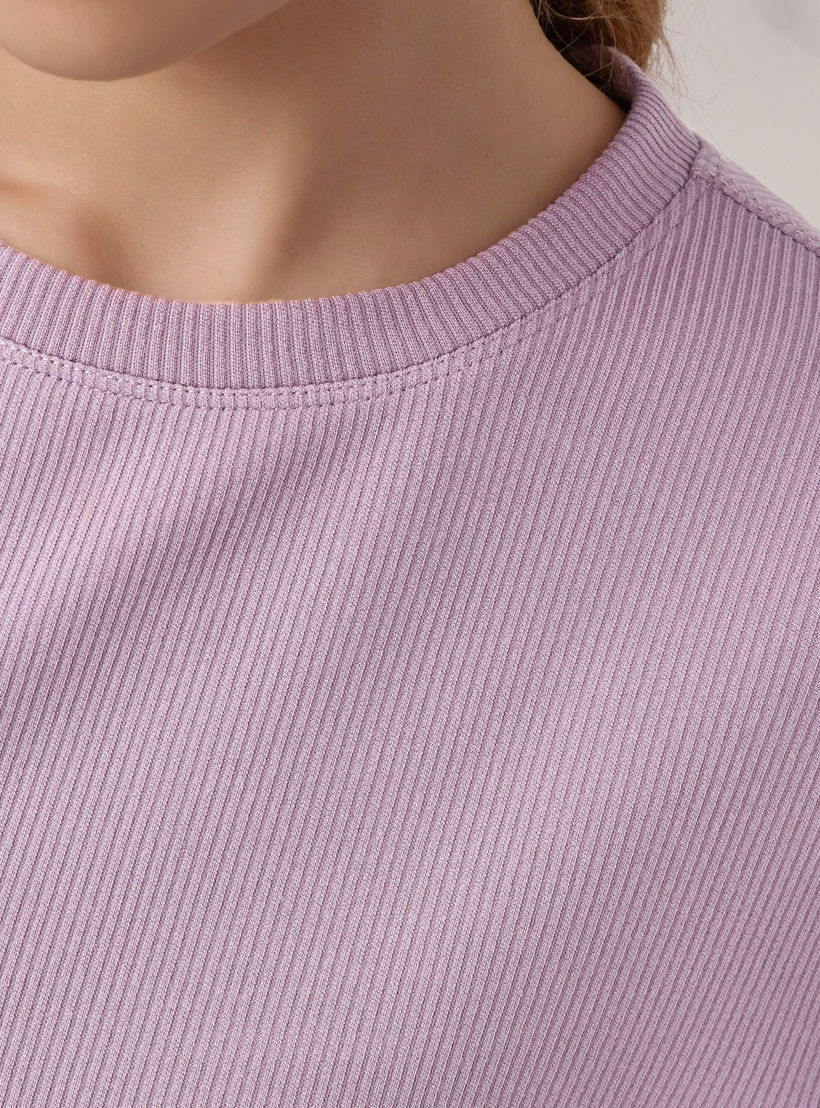 سويت شيرت مضلع بقصة عادية للنساء من كابا-women-winterwear-hoodiesandsweatshirts-sweatshirts-image-5