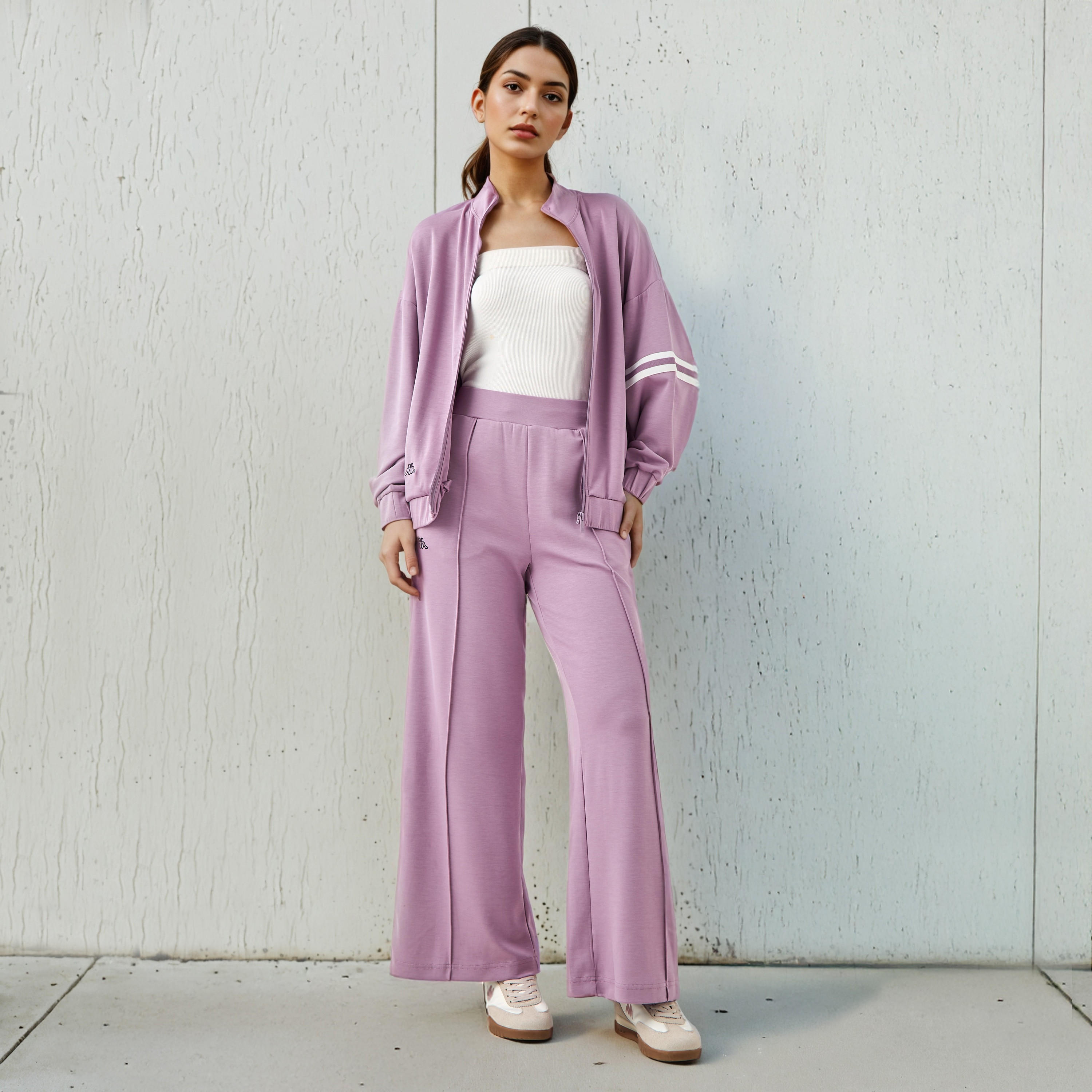 بنطال رياضي نسائي من كابا بقصة مريحة وملمس ناعم مع جيوب-women-clothing-bottoms-trousers-image-2