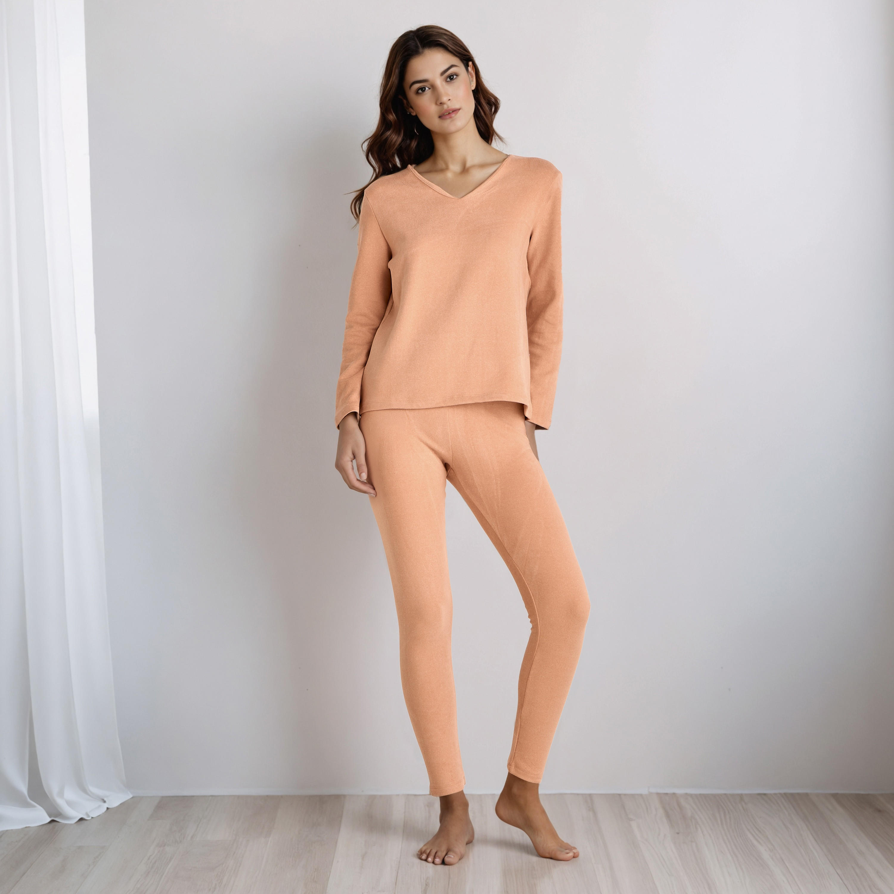 Pyjama Set Thermal T-shirt & Leggings-women-clothing-nightwear-pyjamas-longsets-image-1