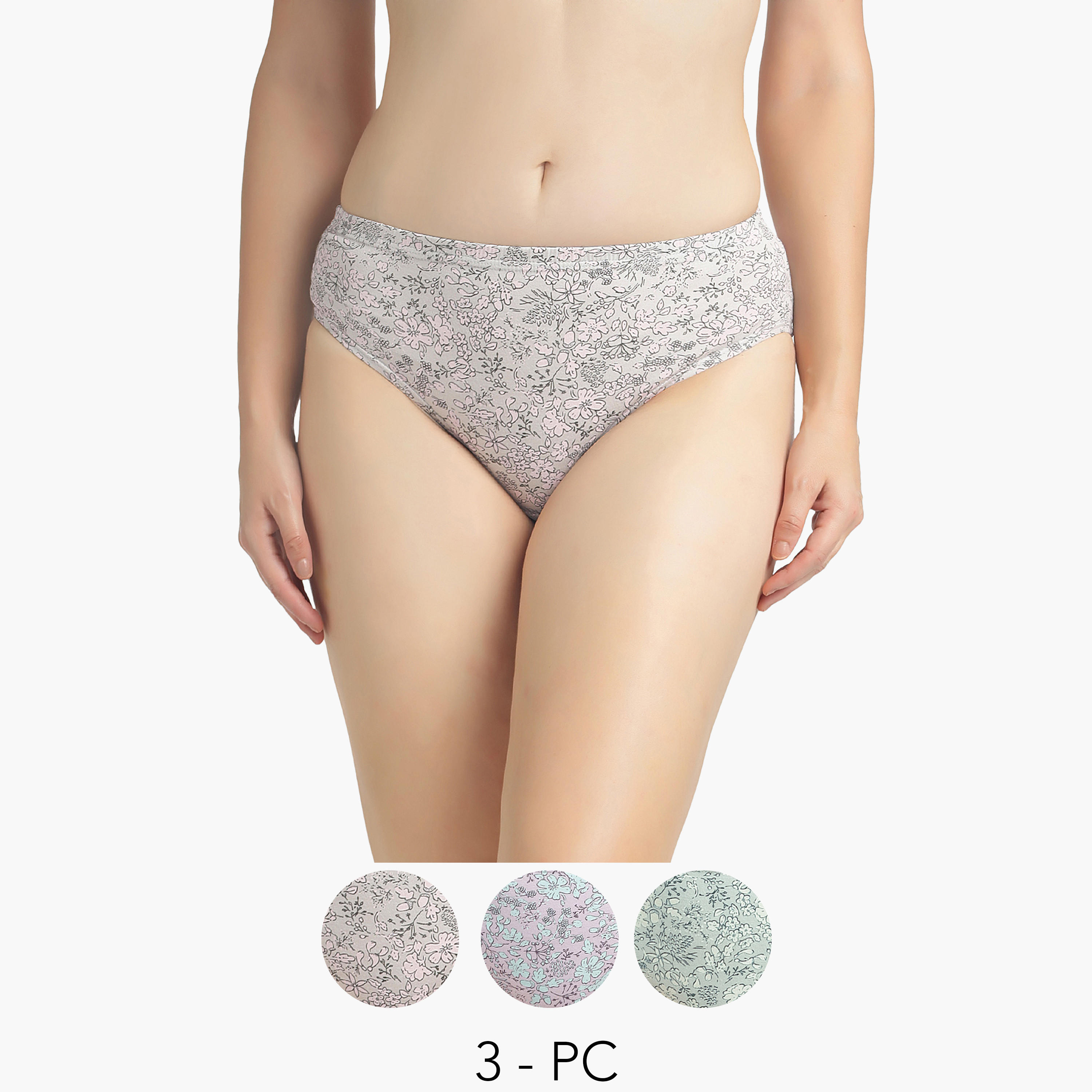 سراويل داخلية جولييت هيبستر بطبعات - طقم من 3 قطع-women-clothing-lingerie-panties-image-1