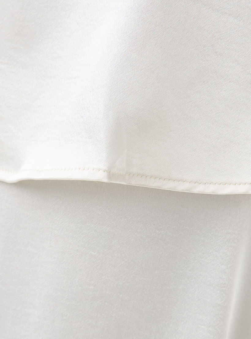 A-Line Maxi Polyester Dress with Cape Overlay Detail-women-clothing-dresses-image-5
