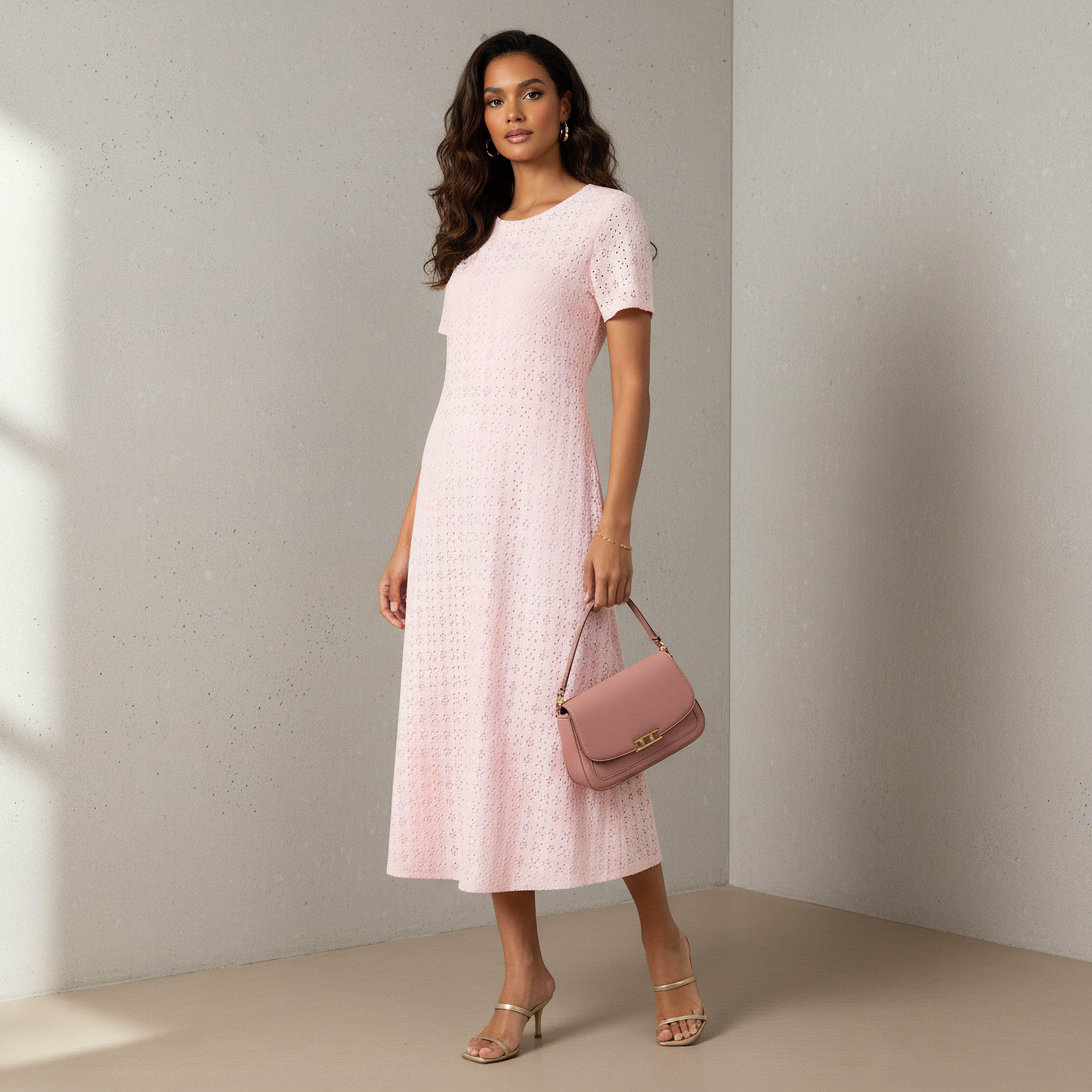 Schiffli A-line Midi Dress with Keyhole Back Closure-PROMO_SP_AE__6_RGCC_BUY2FOR199_040325-image-2
