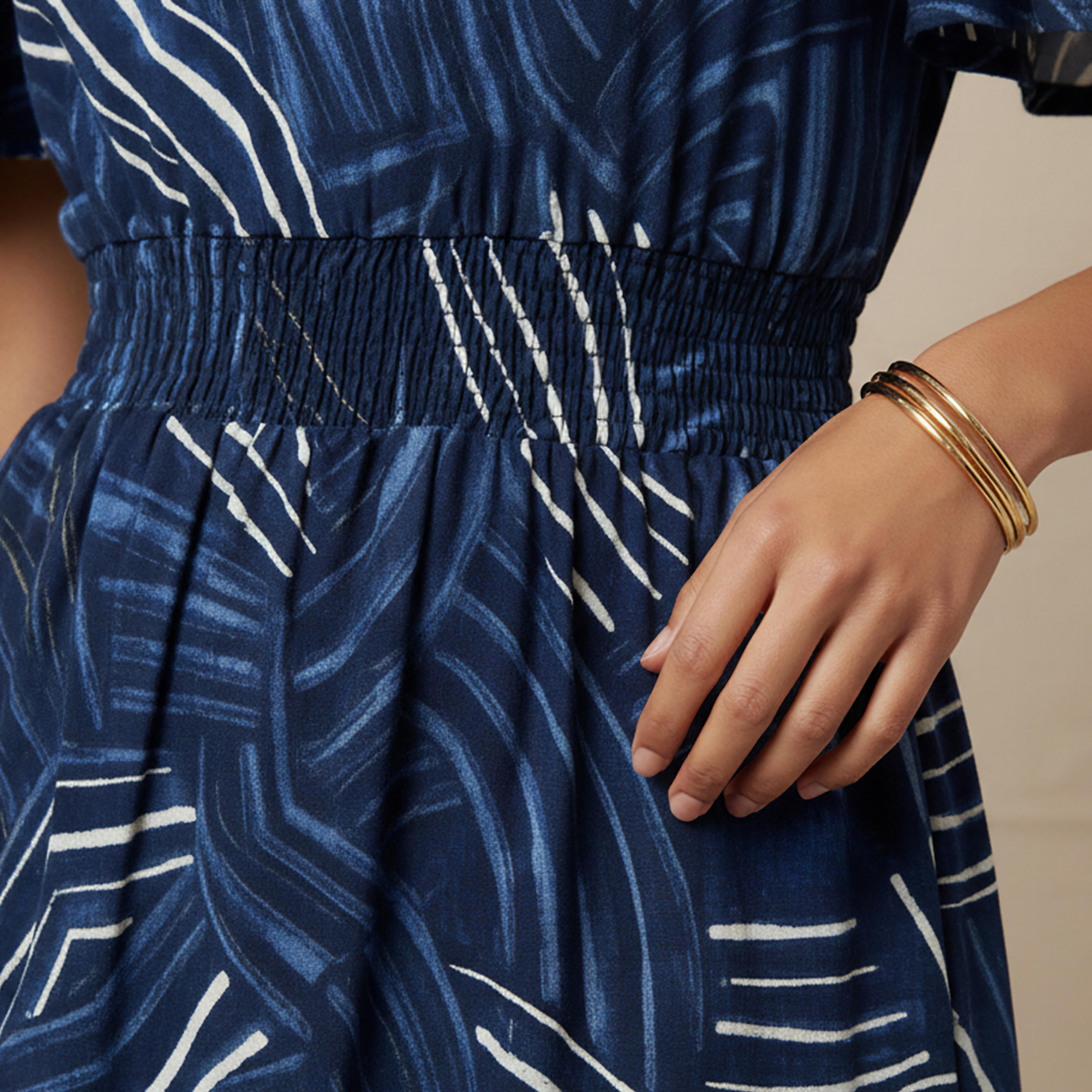 Tiered Midi Viscose Dress with Flutter Sleeves-women-clothing-dresses-image-4