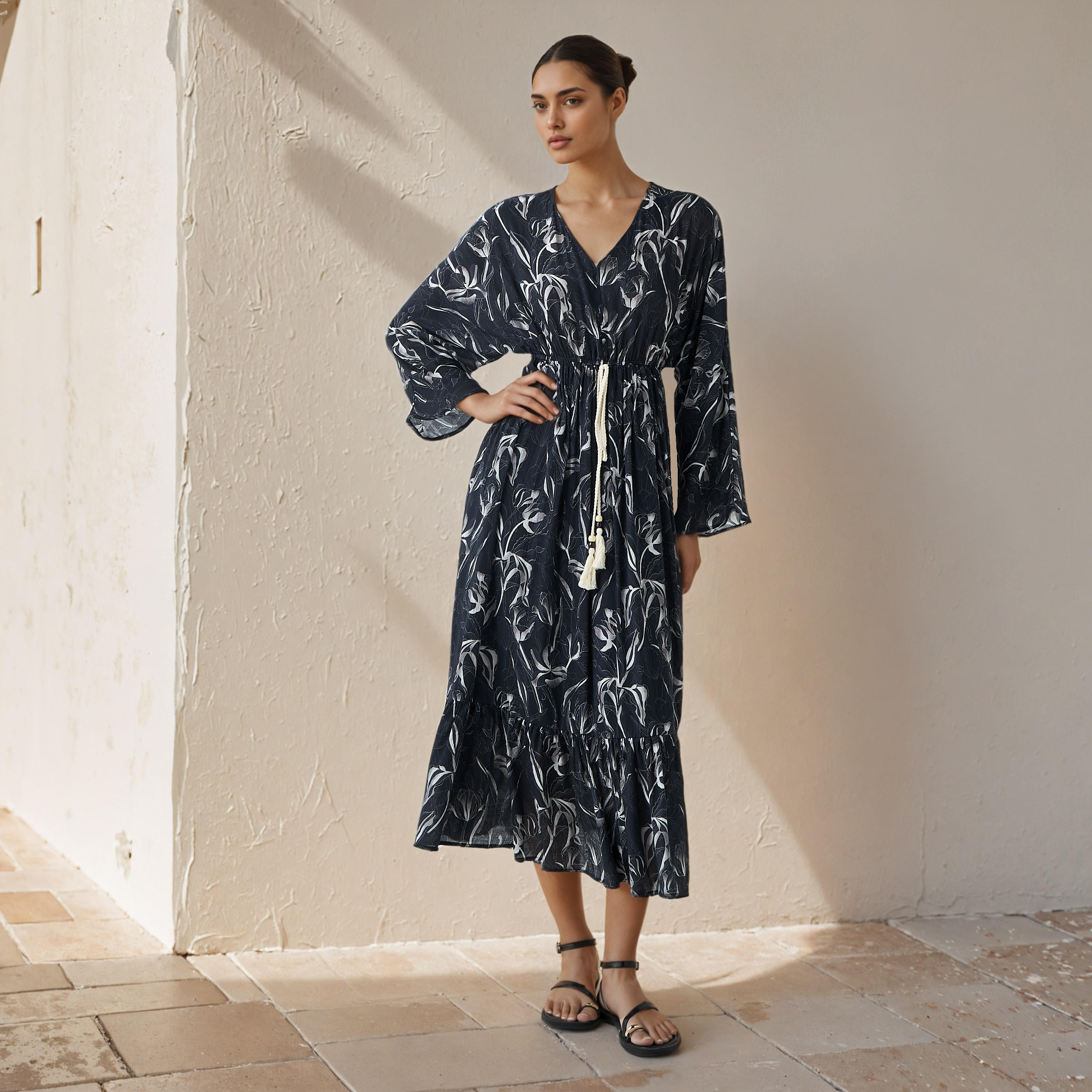 Floral Print Kaftan Women Dress Viscose-PROMO_SP_AE__6_RGCC_BUY2FOR199_040325-image-1