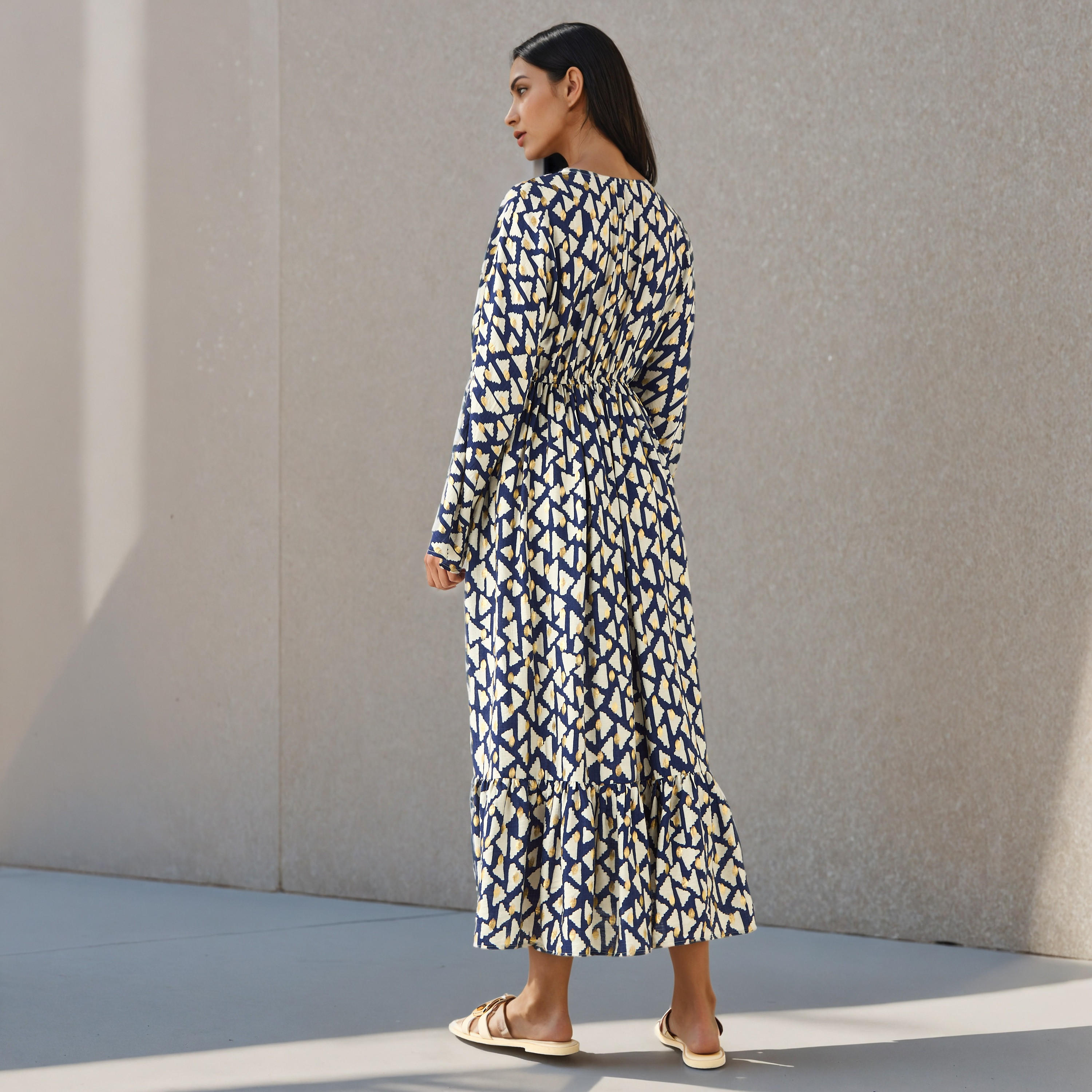Printed Kaftan Women Dress Viscose-women-clothing-dresses-image-3