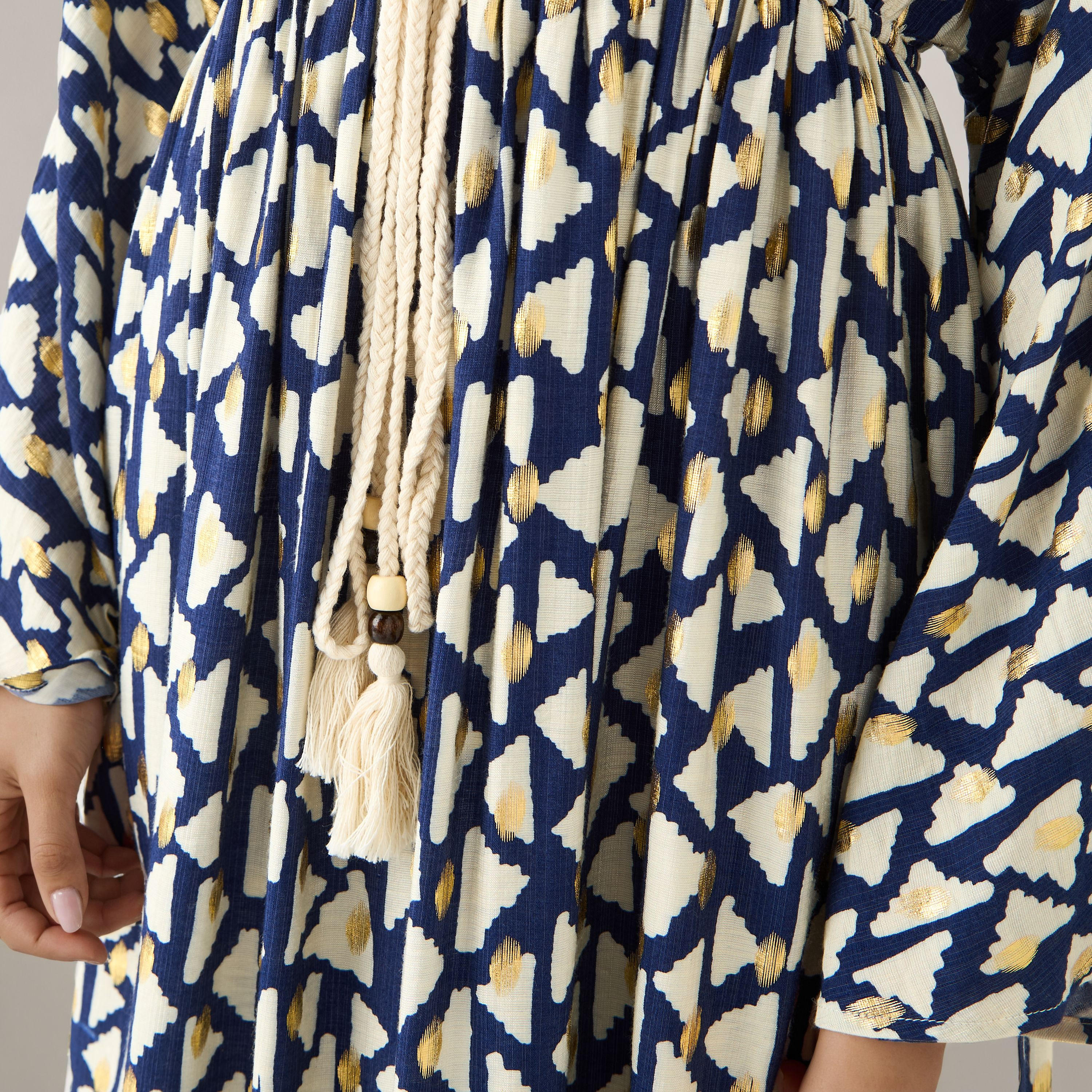Printed Kaftan Women Dress Viscose-women-clothing-dresses-image-4