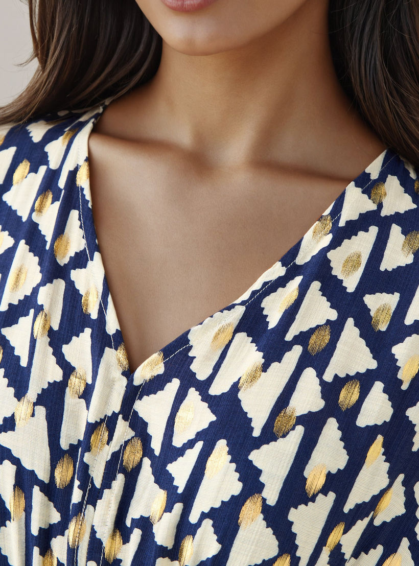 Printed Kaftan Women Dress Viscose-women-clothing-dresses-image-5