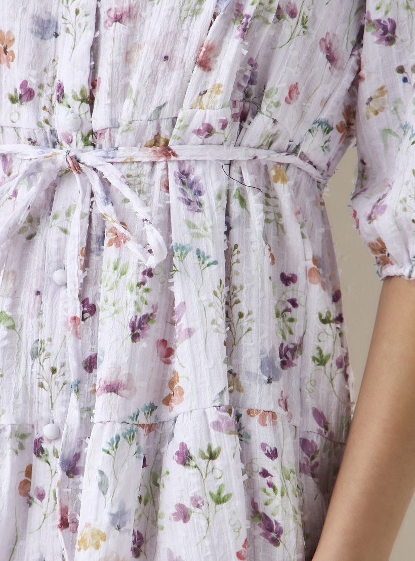 فستان نسائي ميدي بطبعة زهور وتفاصيل كسرات-women-clothing-dresses-image-5