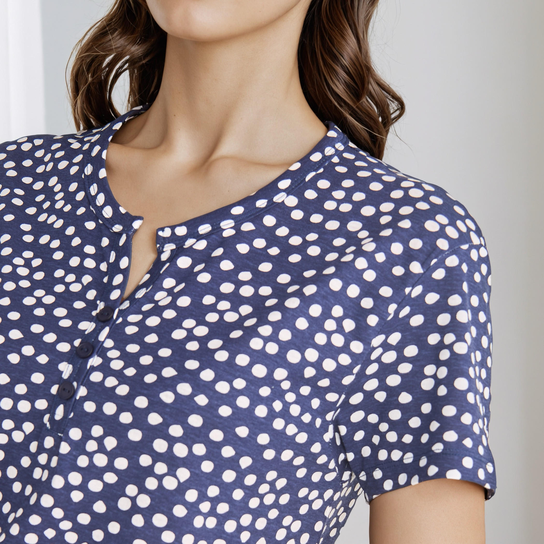Knee Length Night Dress with Print-women-clothing-nightwear-nighties-image-4