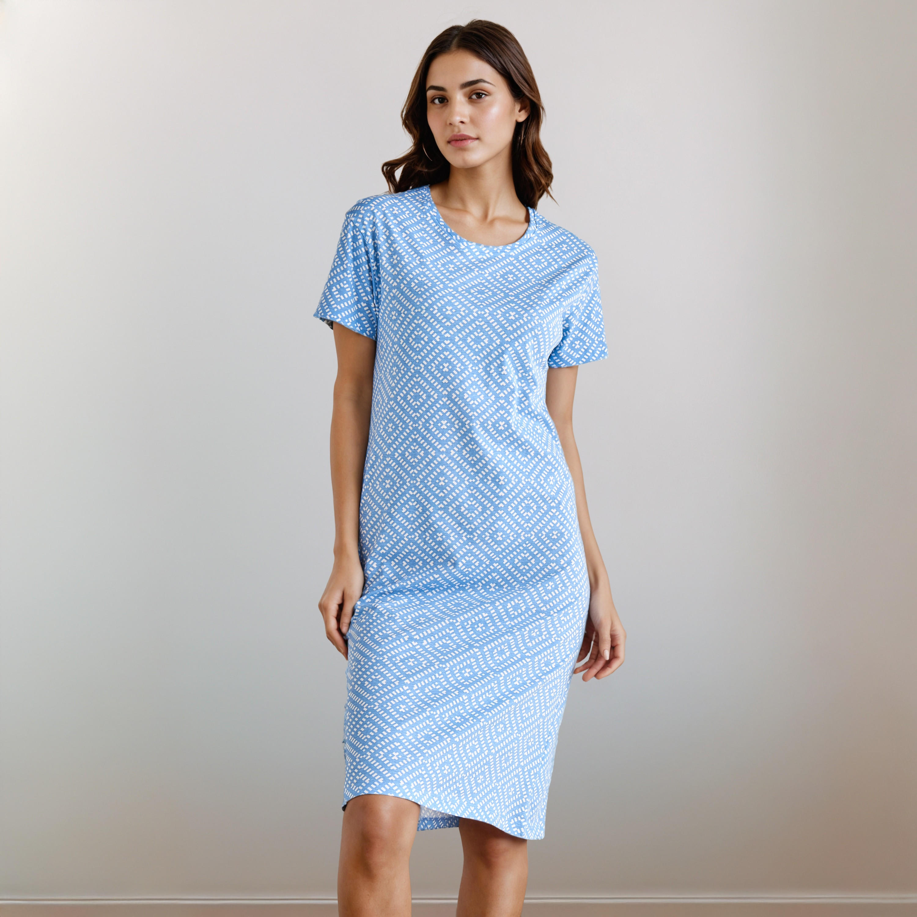 فستان نوم بطول الركبة وطبعات-women-clothing-nightwear-nighties-image-2