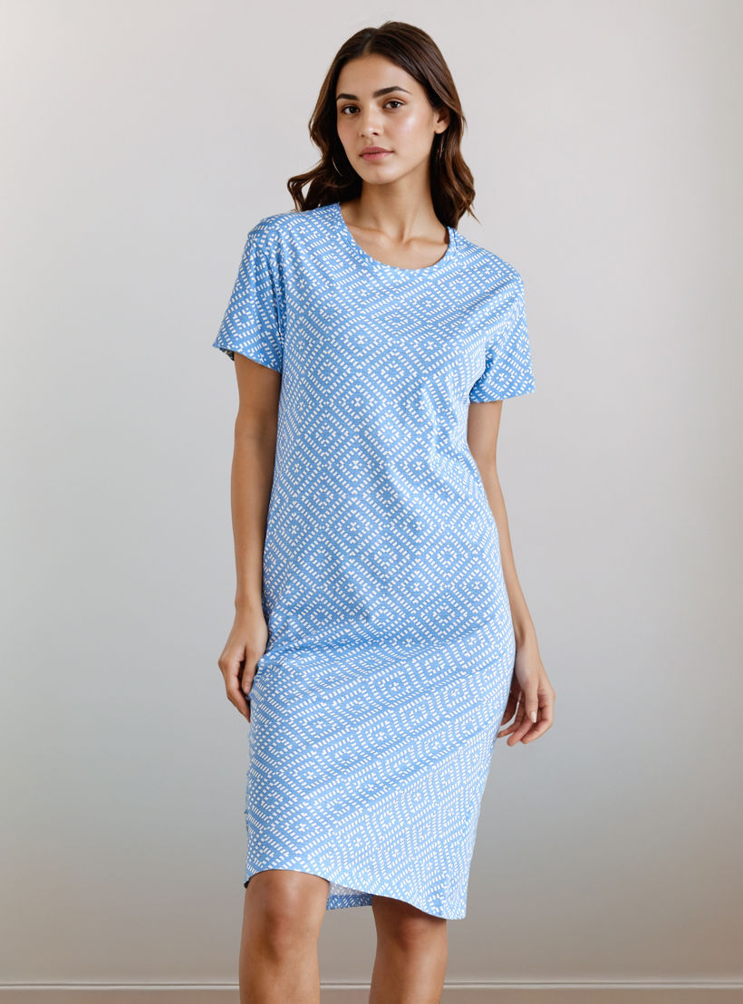 فستان نوم بطول الركبة وطبعات-women-clothing-nightwear-nighties-image-2