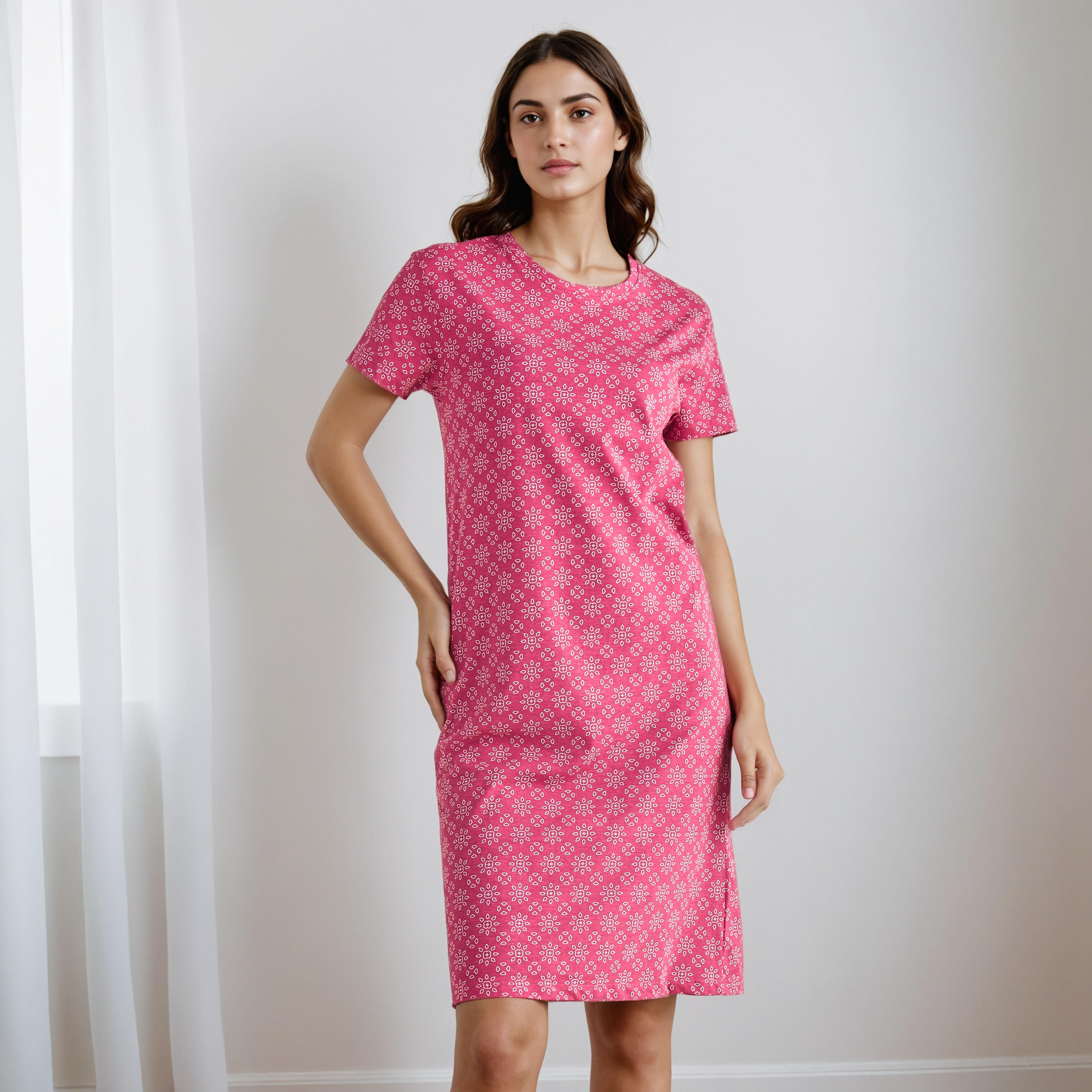 فستان نوم بطول الركبة وبطبعات-women-clothing-nightwear-nighties-image-1